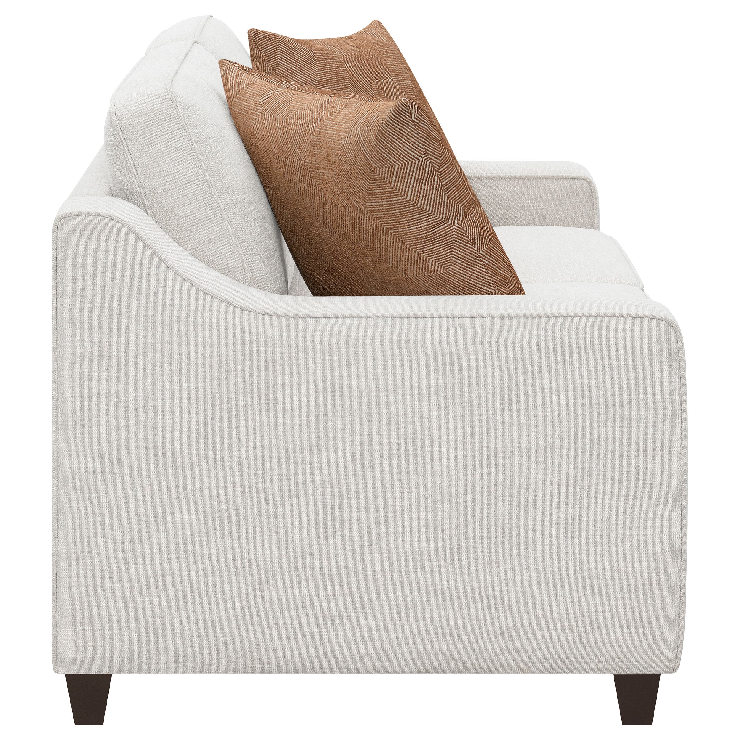 Christine Upholstered Sloped Arm Sofa Set Beige - Image 21