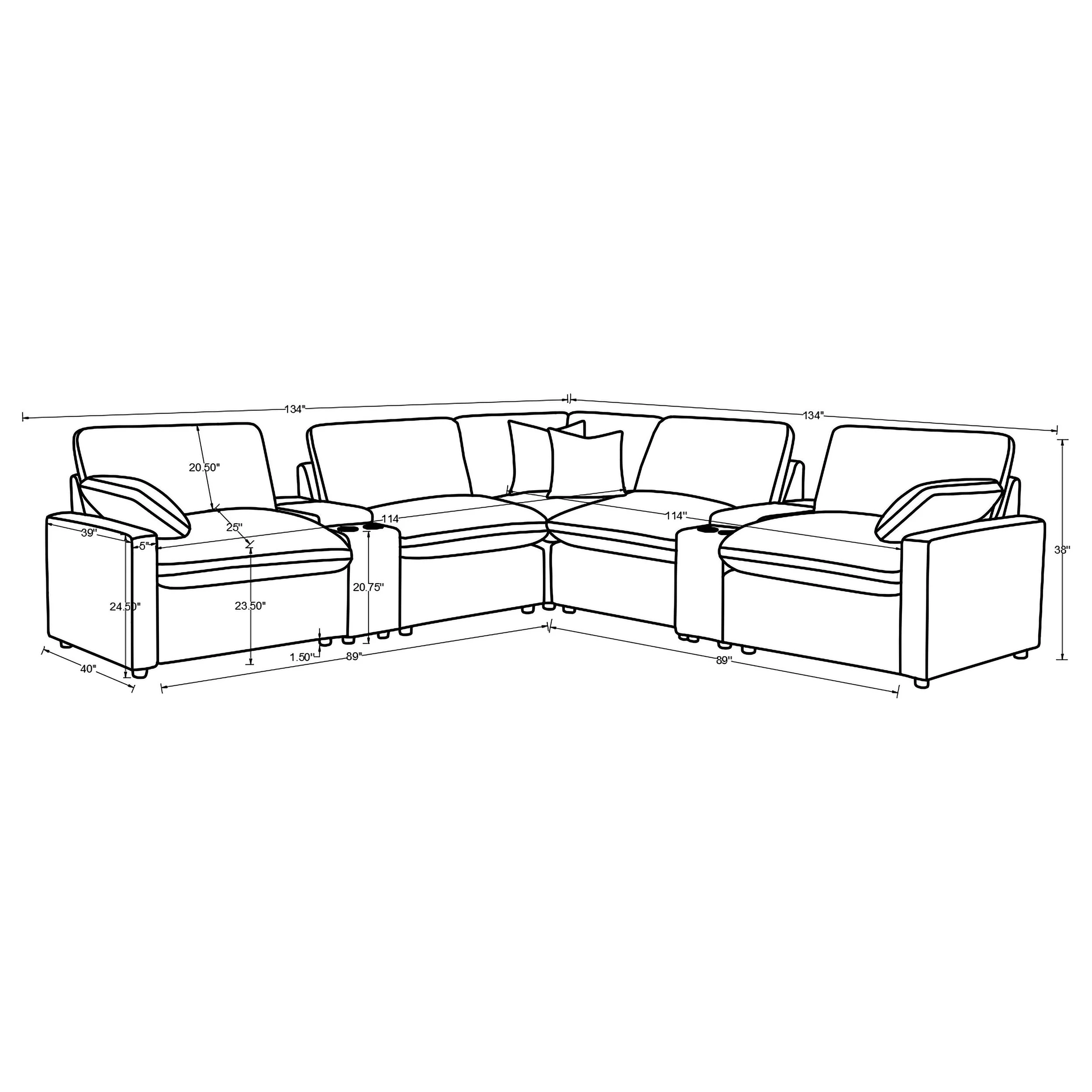 Collins Modular Power Reclining Sectional - Image 47