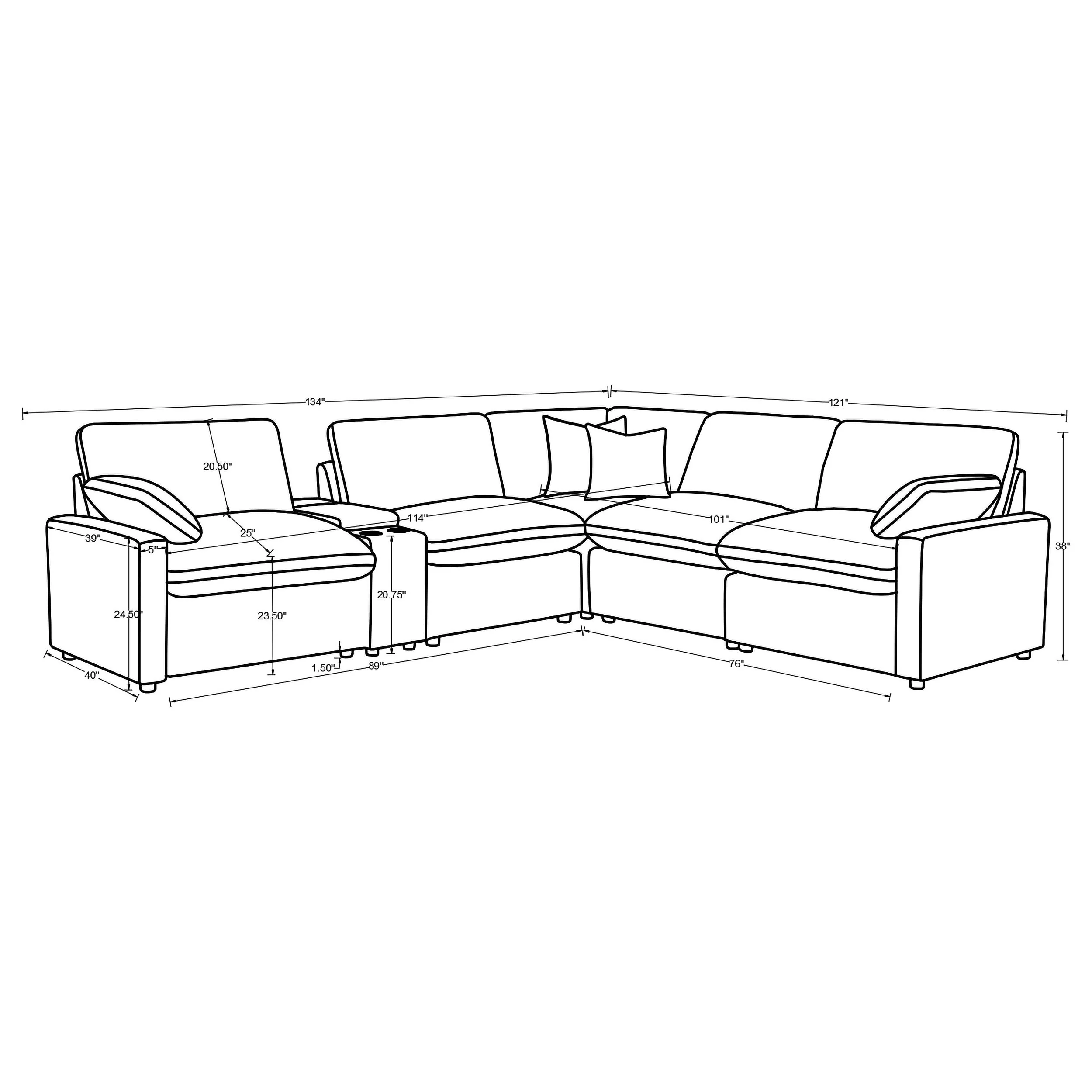 Collins Modular Power Reclining Sectional - Image 59