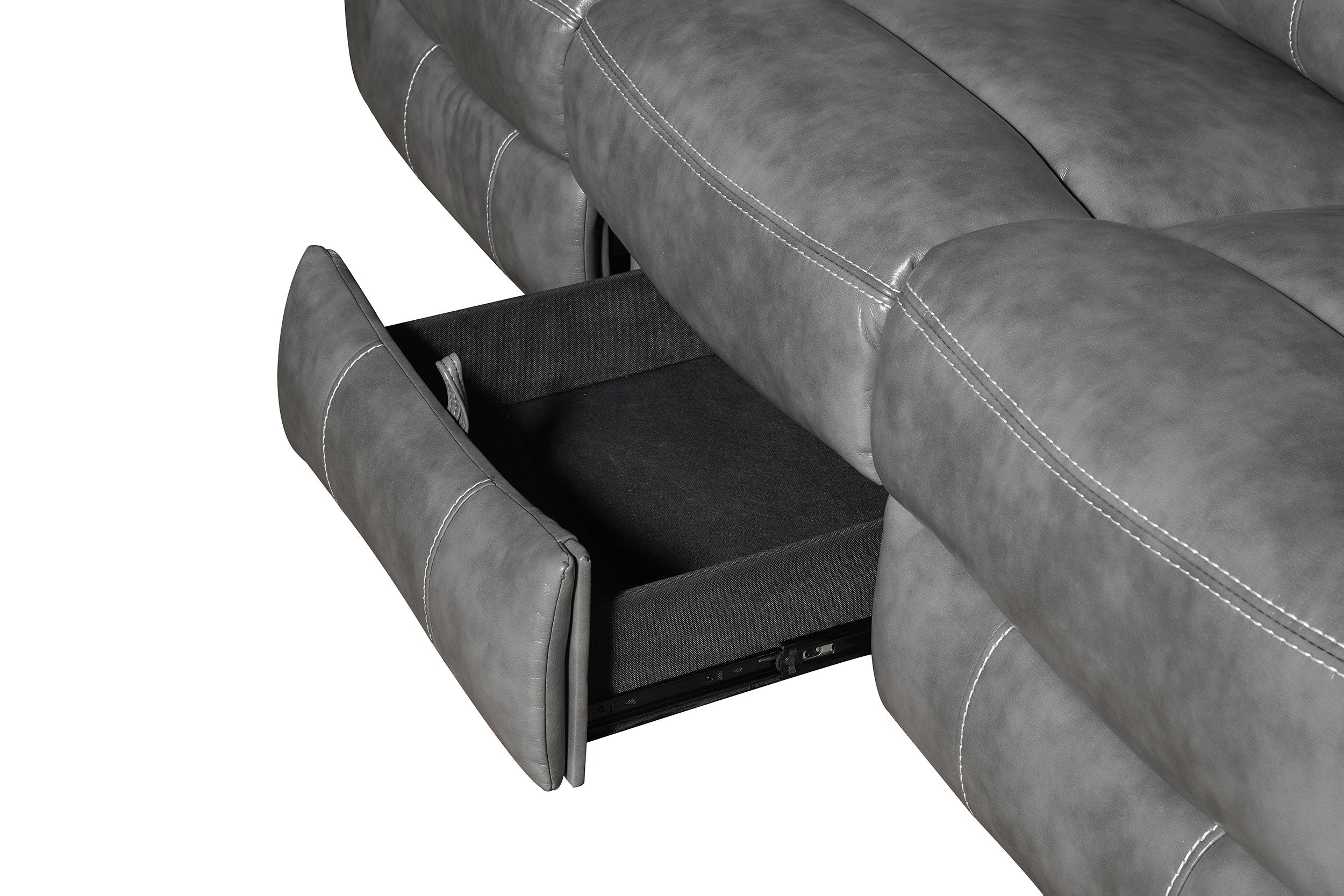 Conrad Upholstered Padded Arm Motion Sofa Grey - Image 11