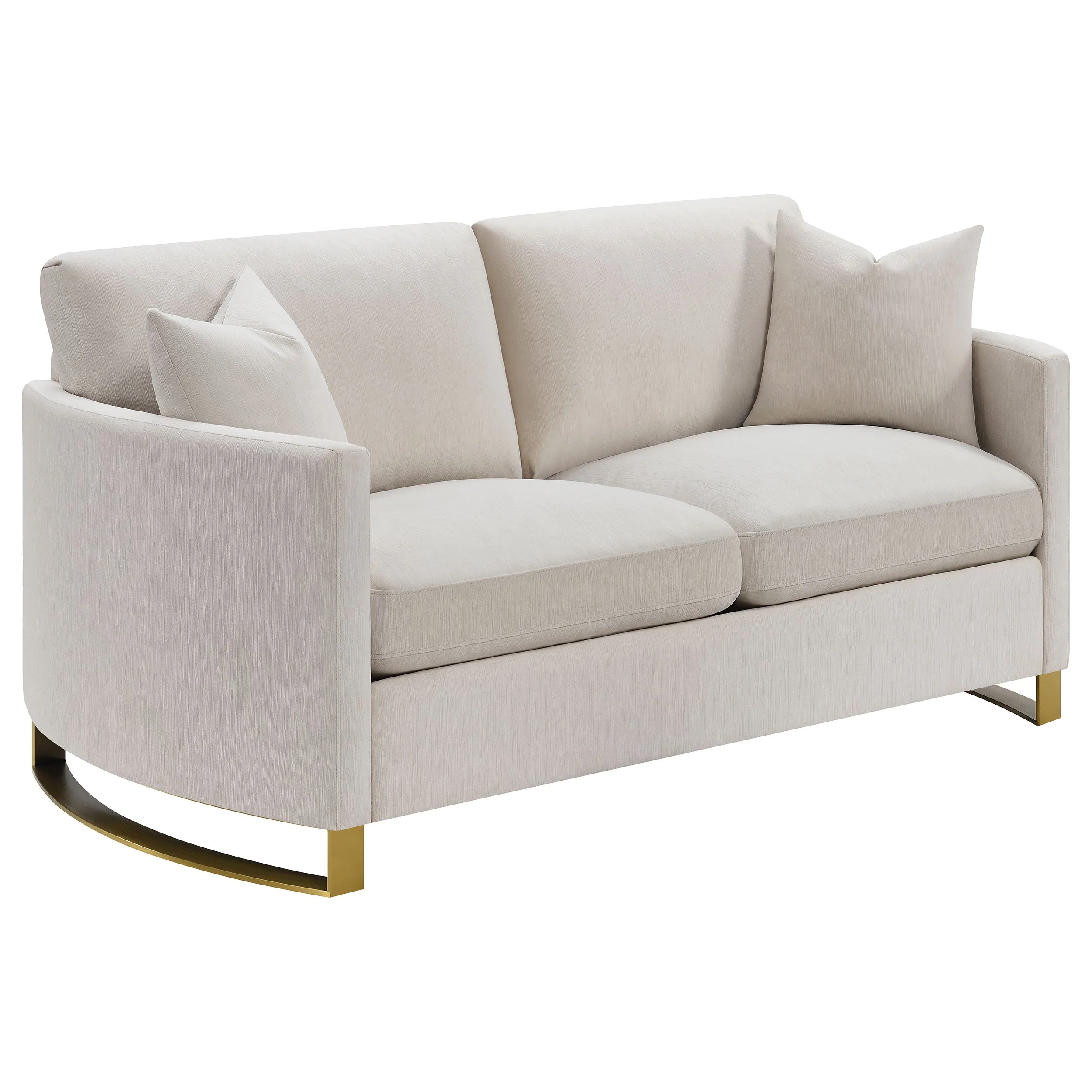 Corliss Upholstered Curved Track Arm Loveseat - Image 4