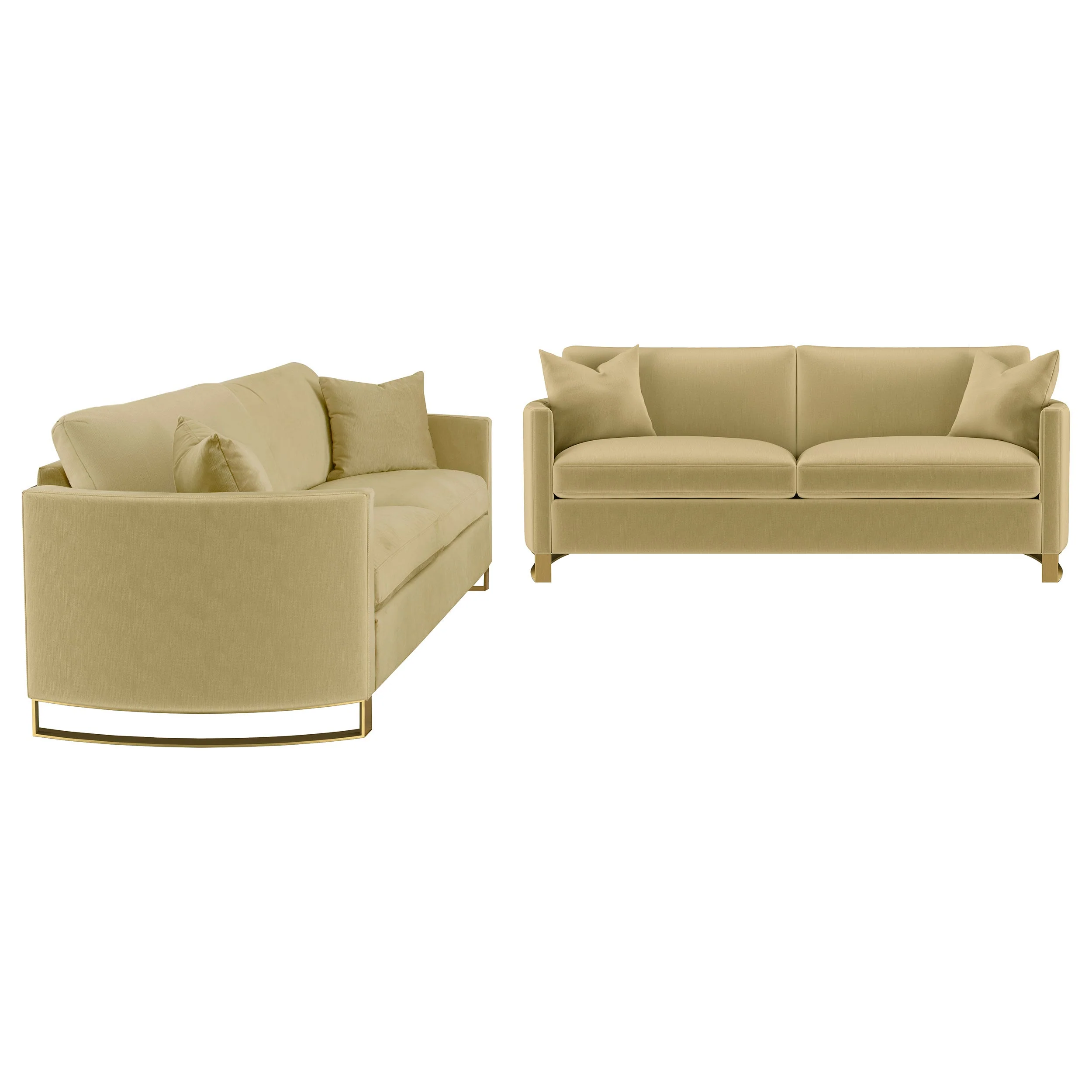 Corliss Velvet Upholstered Sofa Set - Image 9