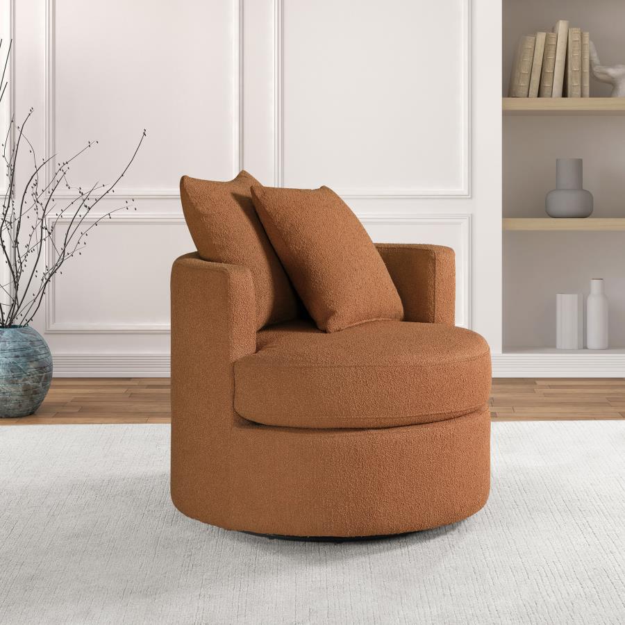 Debbie Upholstered Swivel Accent Chair - Image 2