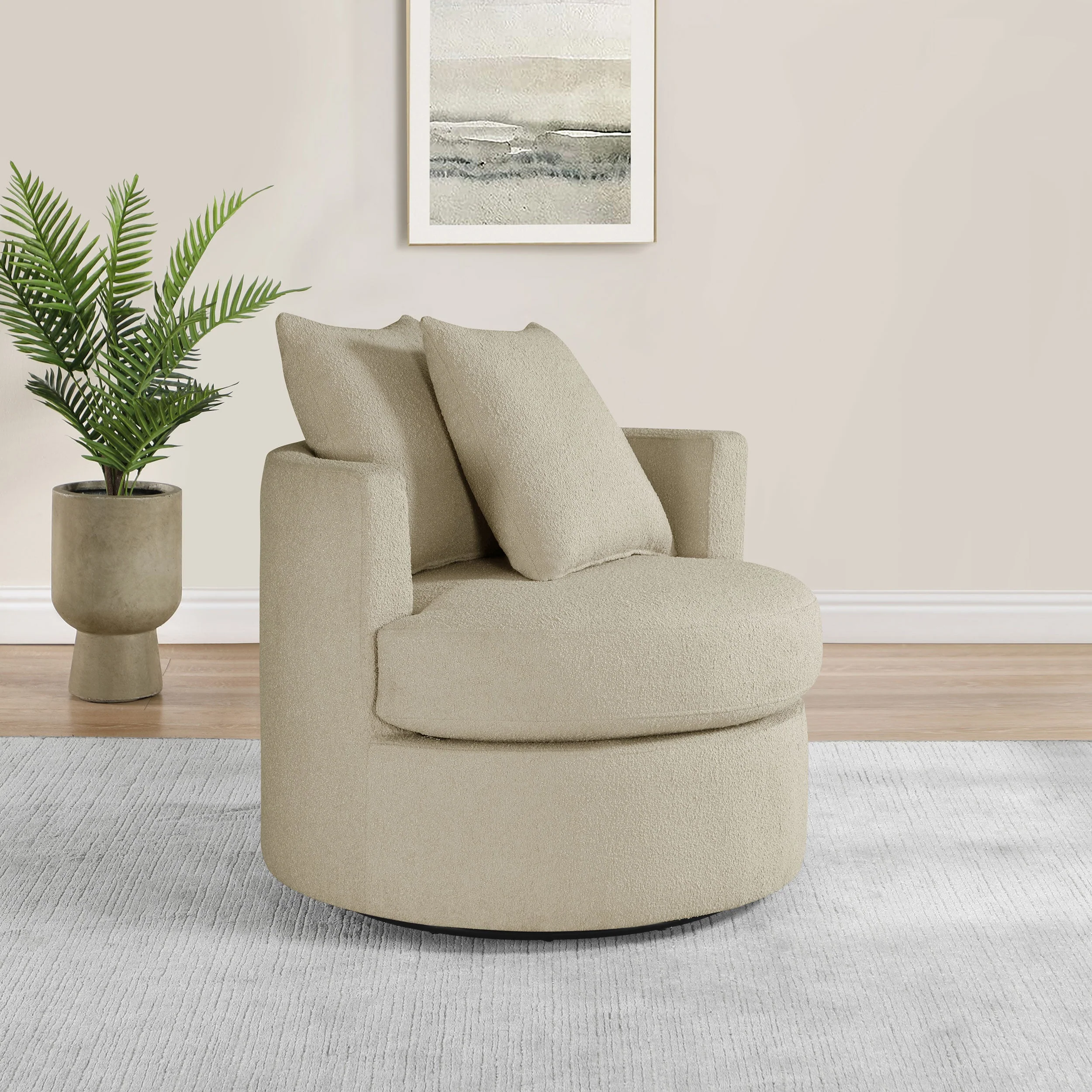 Debbie Upholstered Swivel Accent Chair - Image 5