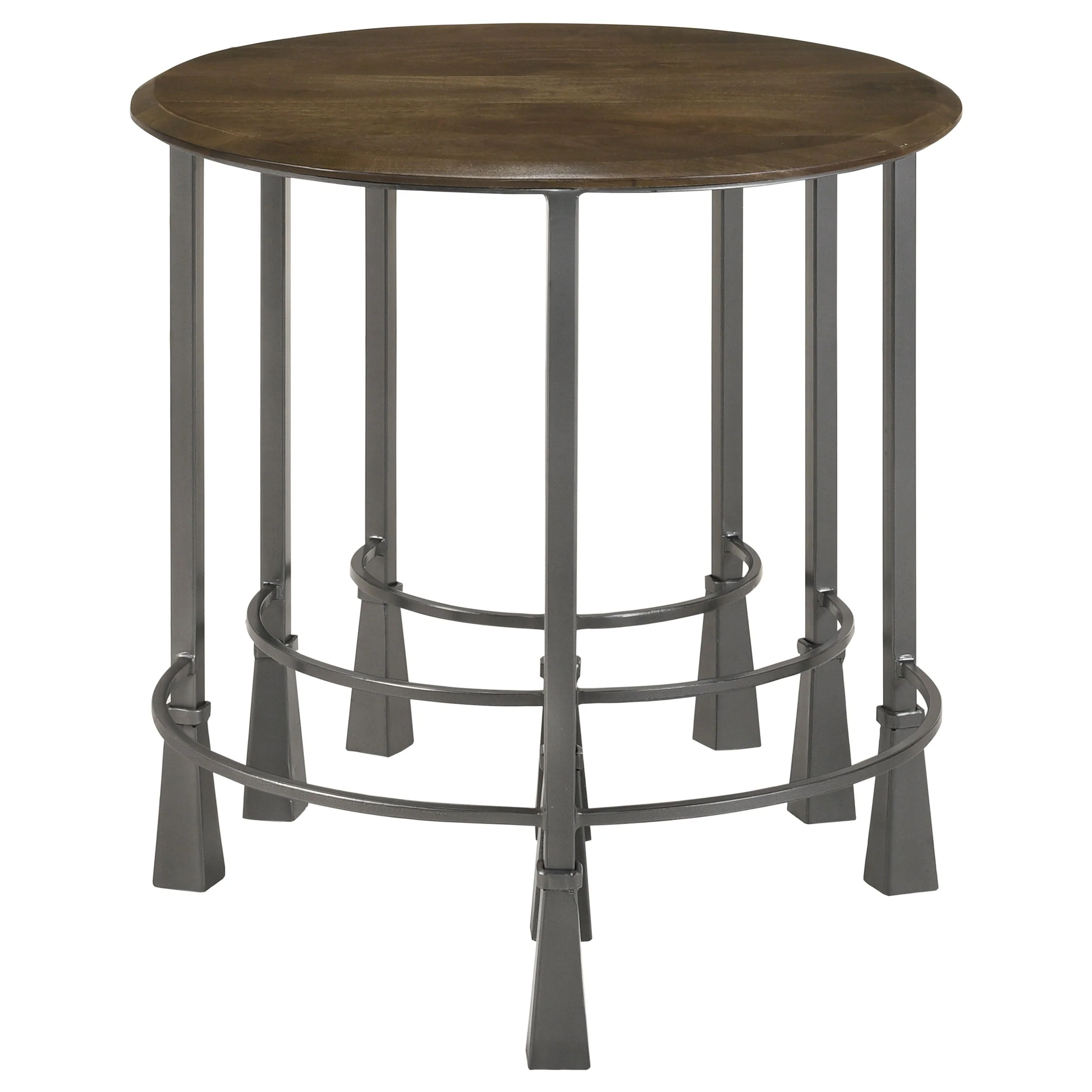 Deja 3-piece Round Nesting Table Set Natural and Gunmetal - Image 6