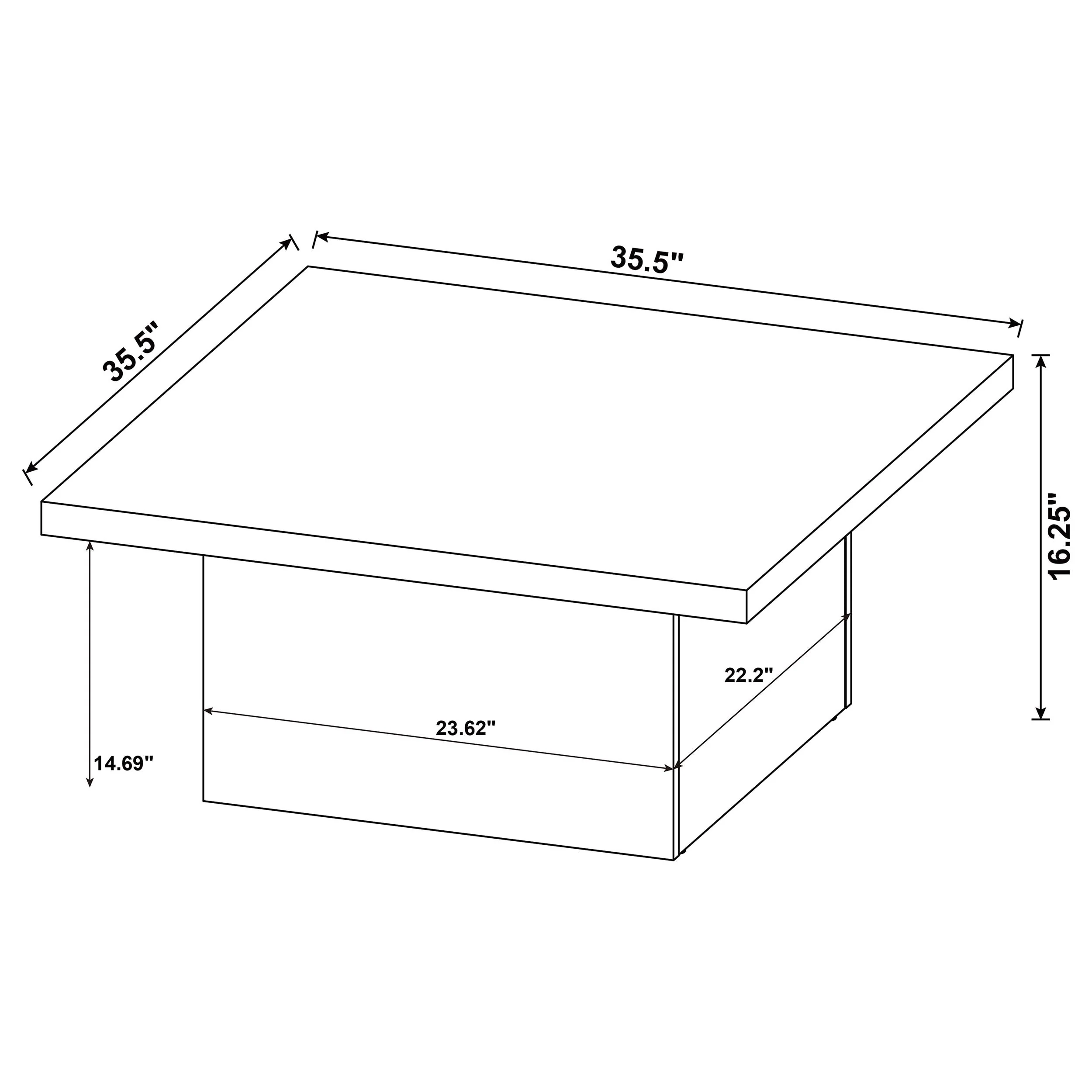 Devar Square Engineered Wood Coffee Table - Image 50
