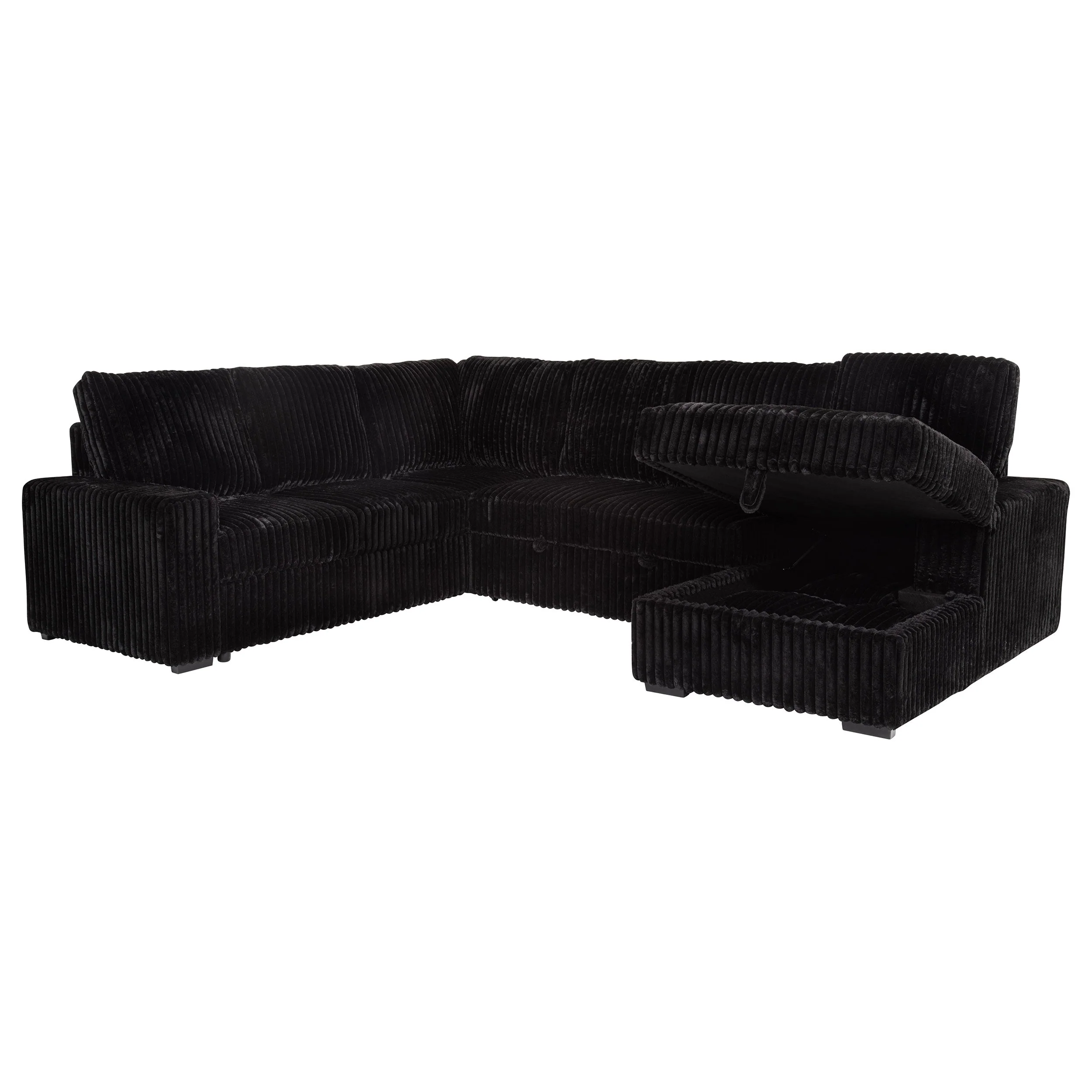 Devonshire Sleeper Sectional Sofa Storage Chaise - Image 21