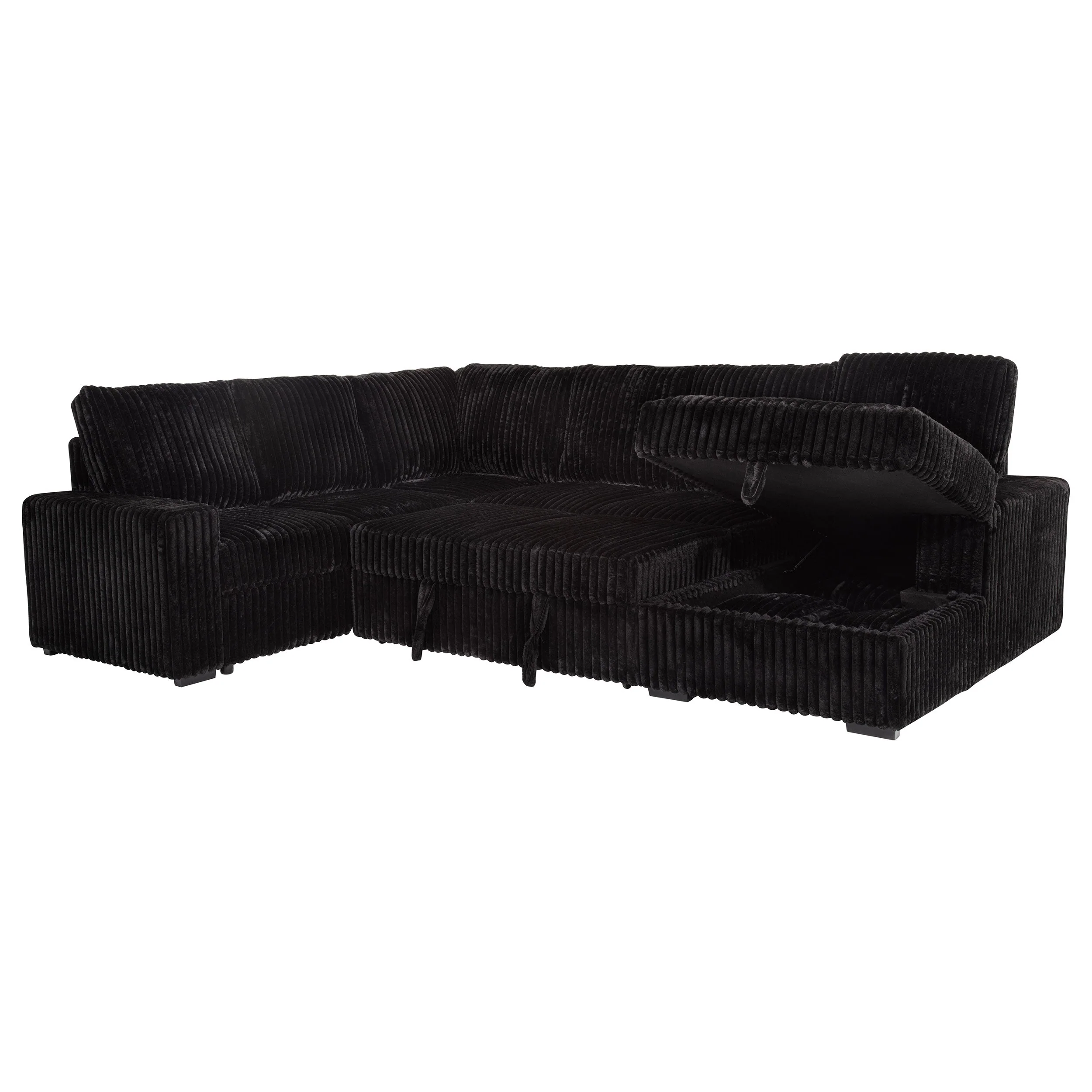 Devonshire Sleeper Sectional Sofa Storage Chaise - Image 27