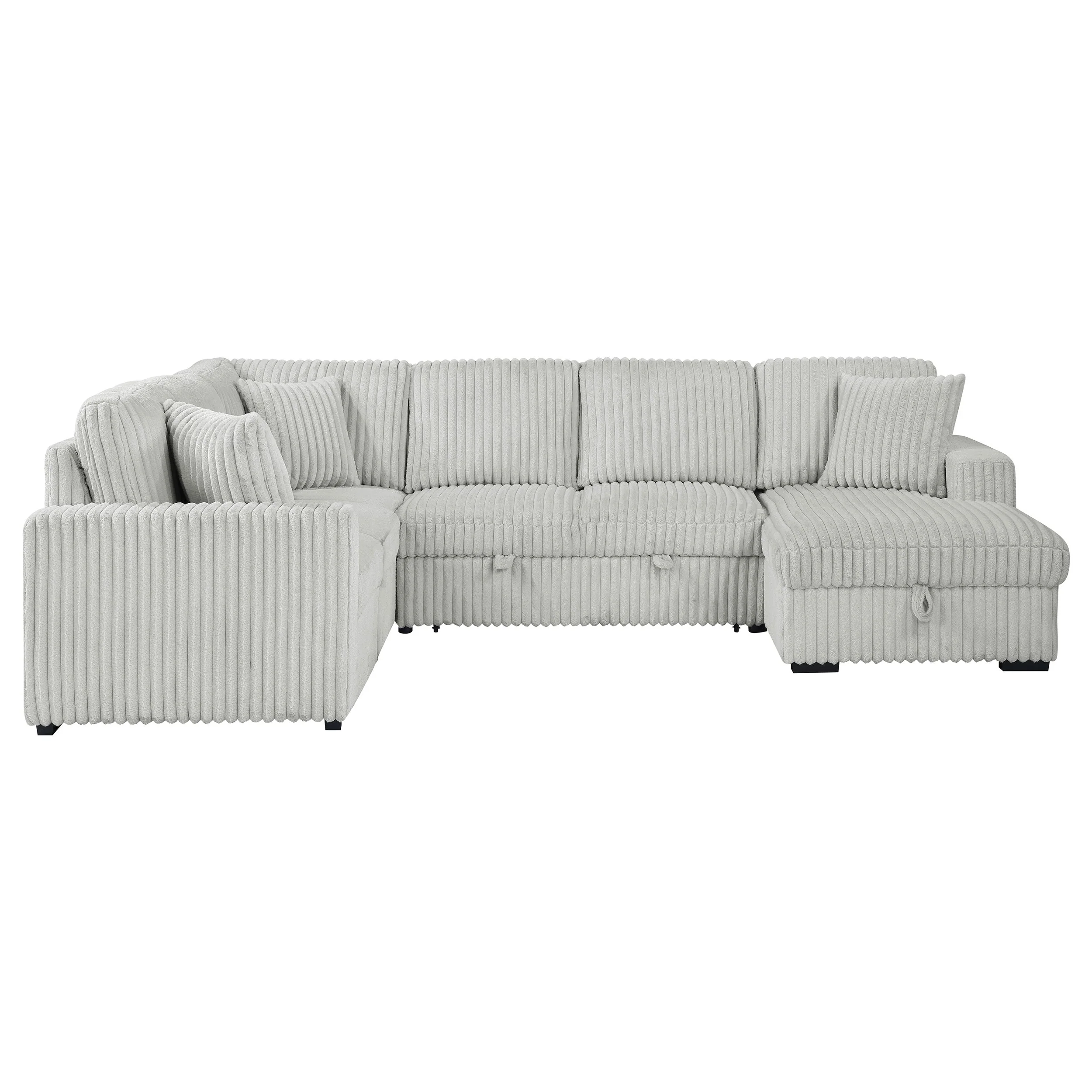 Devonshire Sleeper Sectional Sofa Storage Chaise - Image 29