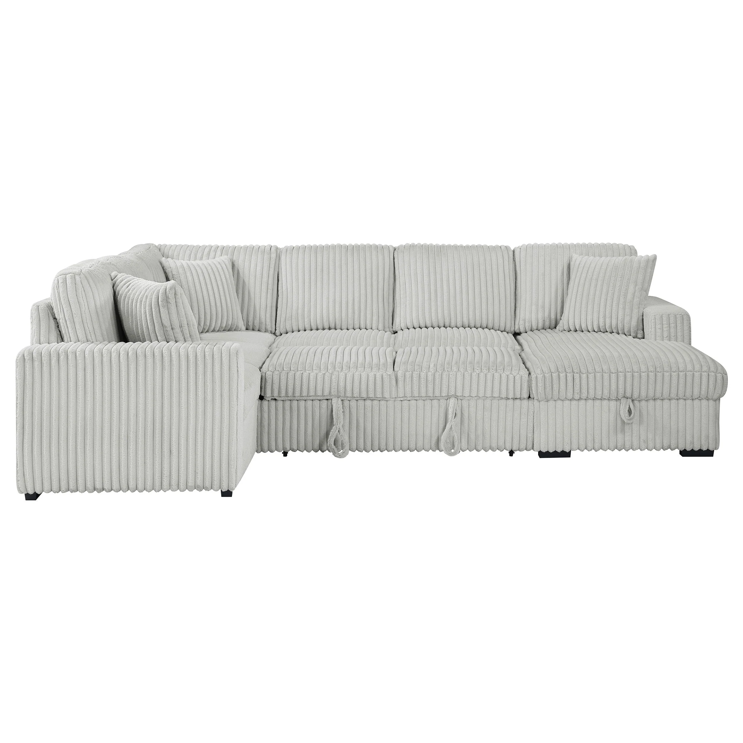 Devonshire Sleeper Sectional Sofa Storage Chaise - Image 32