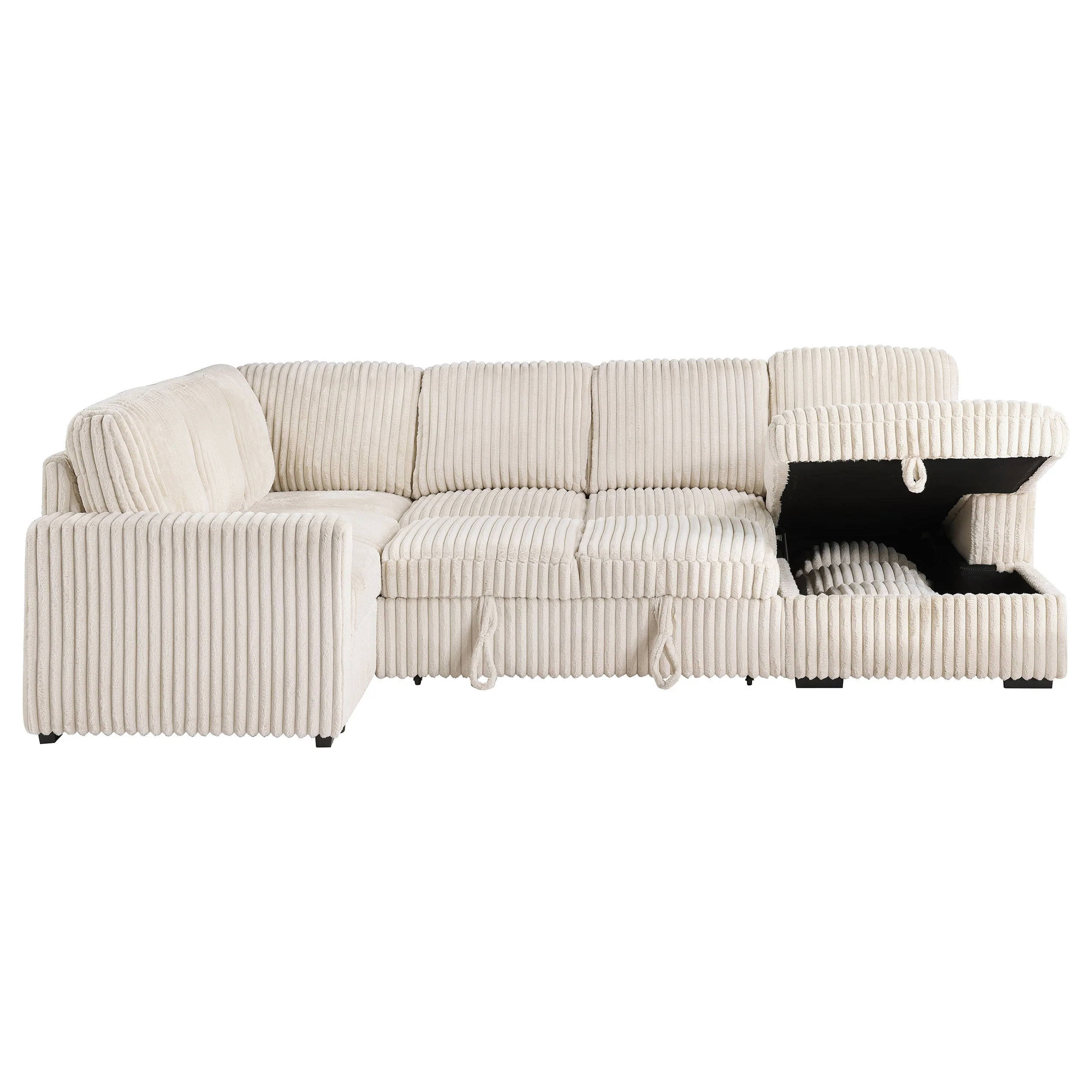 Devonshire Sleeper Sectional Sofa Storage Chaise - Image 34