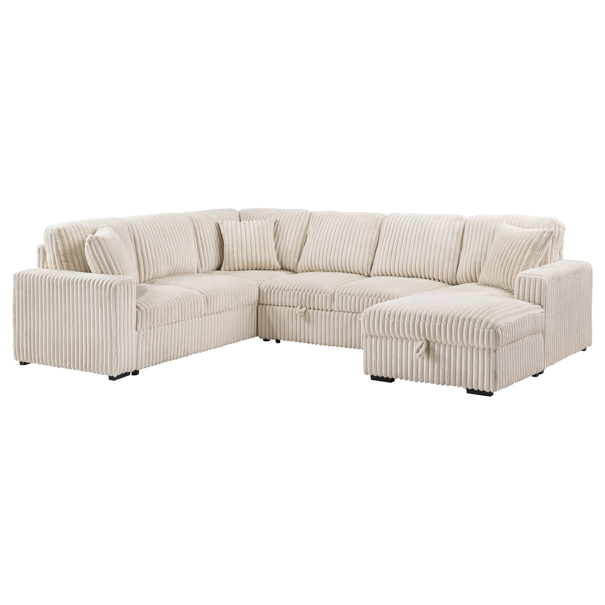 Devonshire Sleeper Sectional Sofa Storage Chaise - Image 4