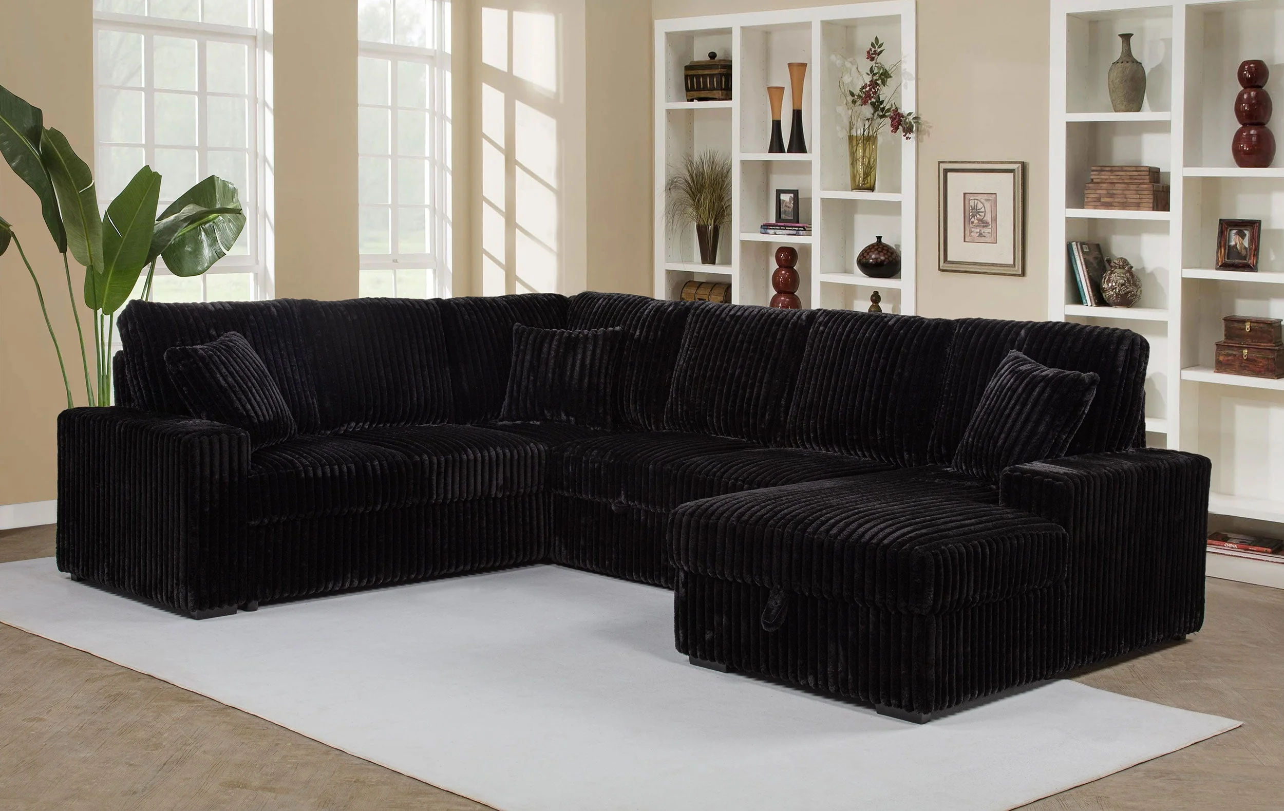Devonshire Sleeper Sectional Sofa Storage Chaise - Image 9