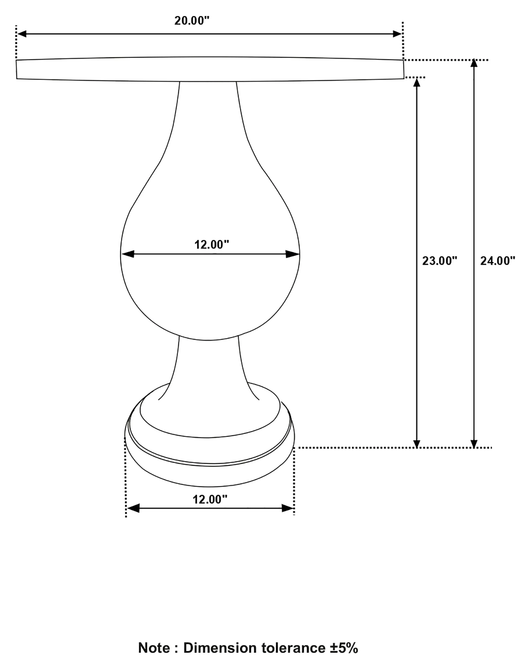 Dianella Round Pedestal Base Accent Side Table - Image 8