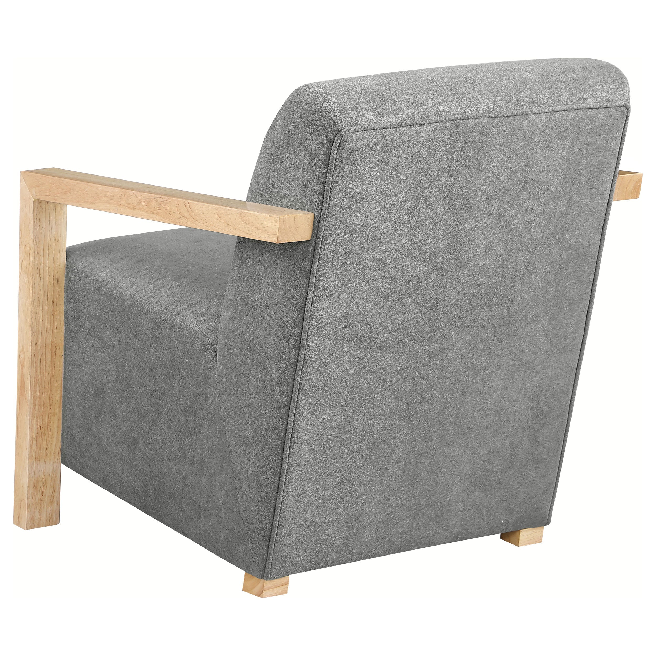 Diego Upholstered Accent Arm Chair with Wood Arms - Image 14