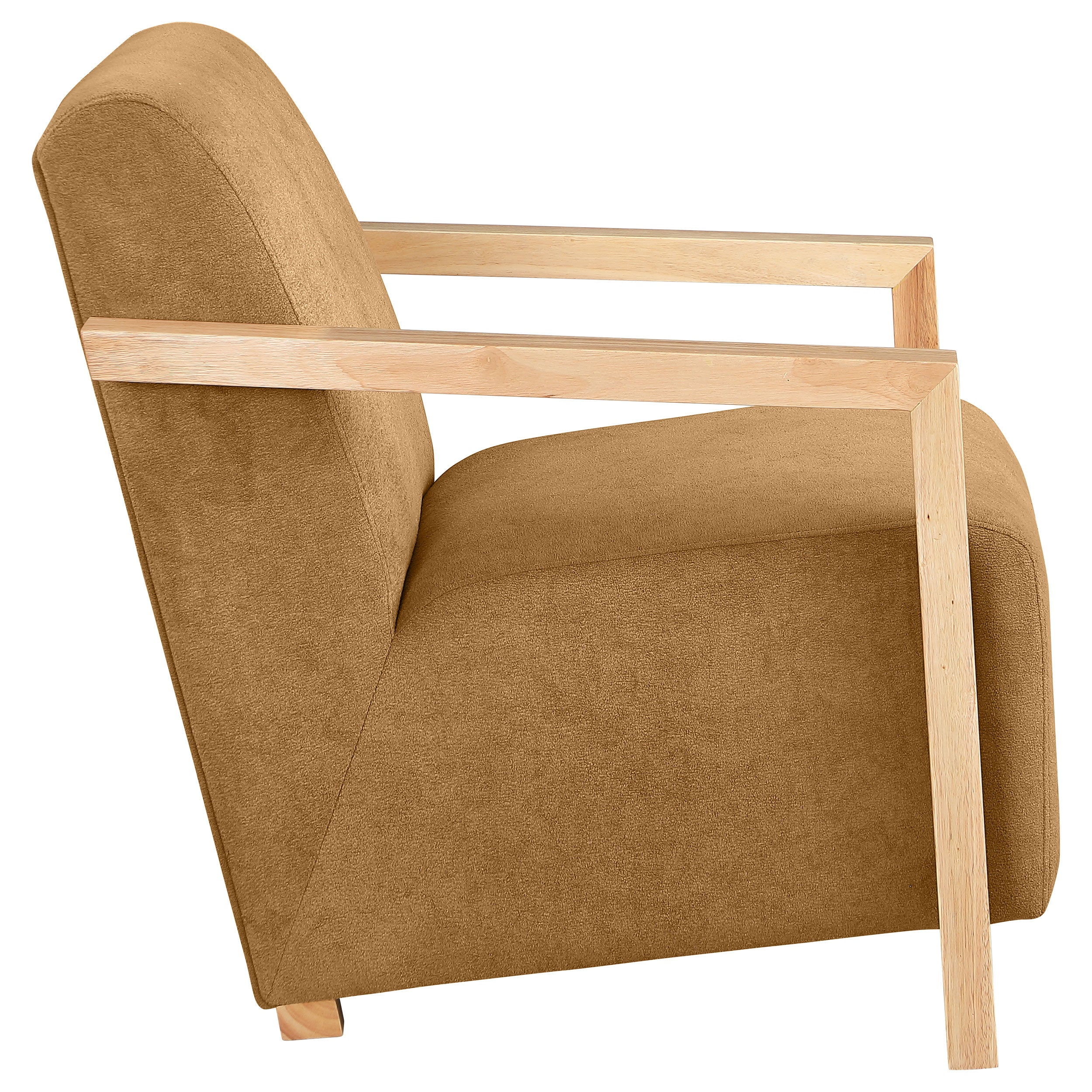 Diego Upholstered Accent Arm Chair with Wood Arms - Image 17