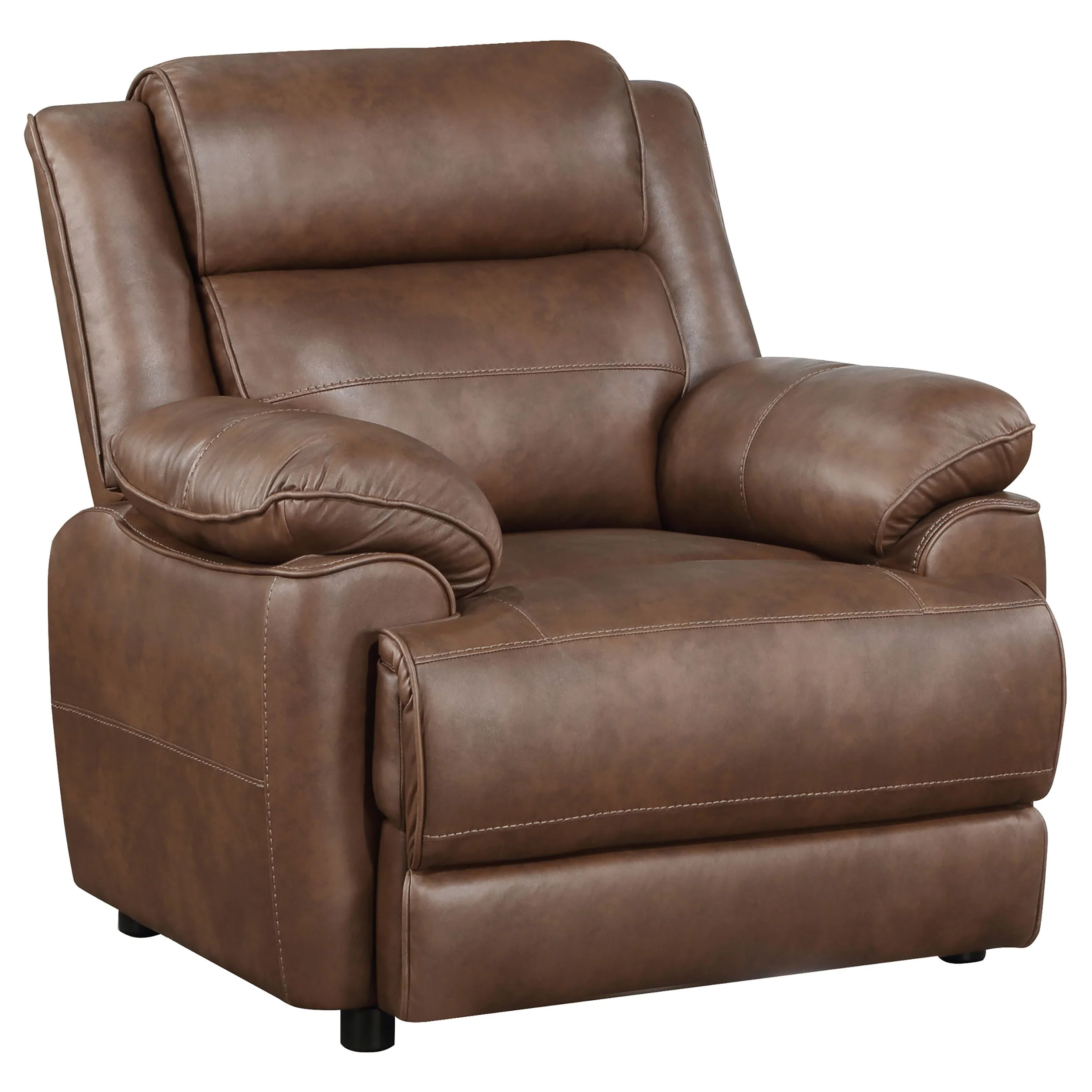 Ellington Upholstered Padded Arm Accent Chair Dark Brown - Image 2