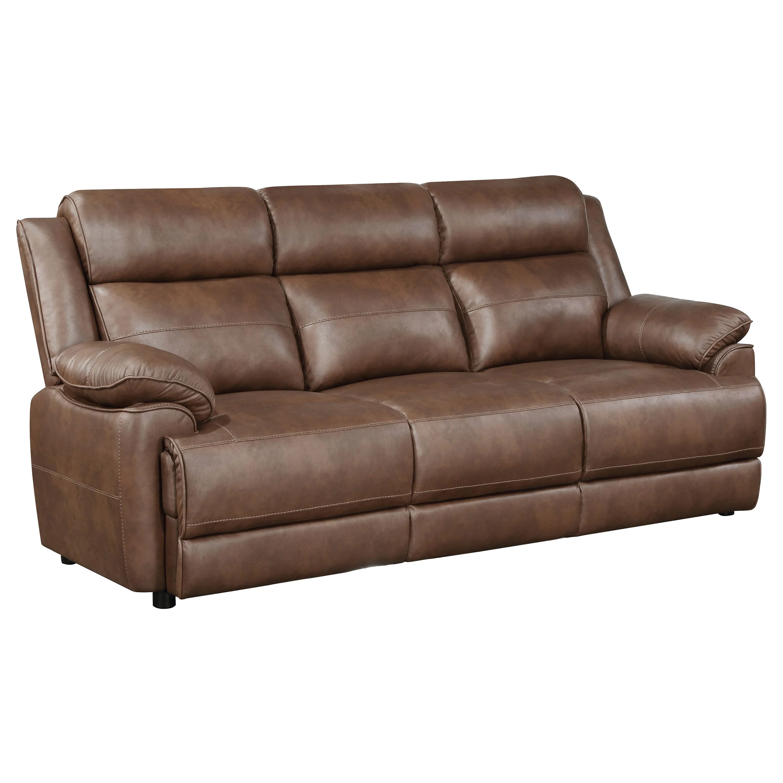 Ellington Upholstered Padded Arm Sofa Dark Brown - Image 2
