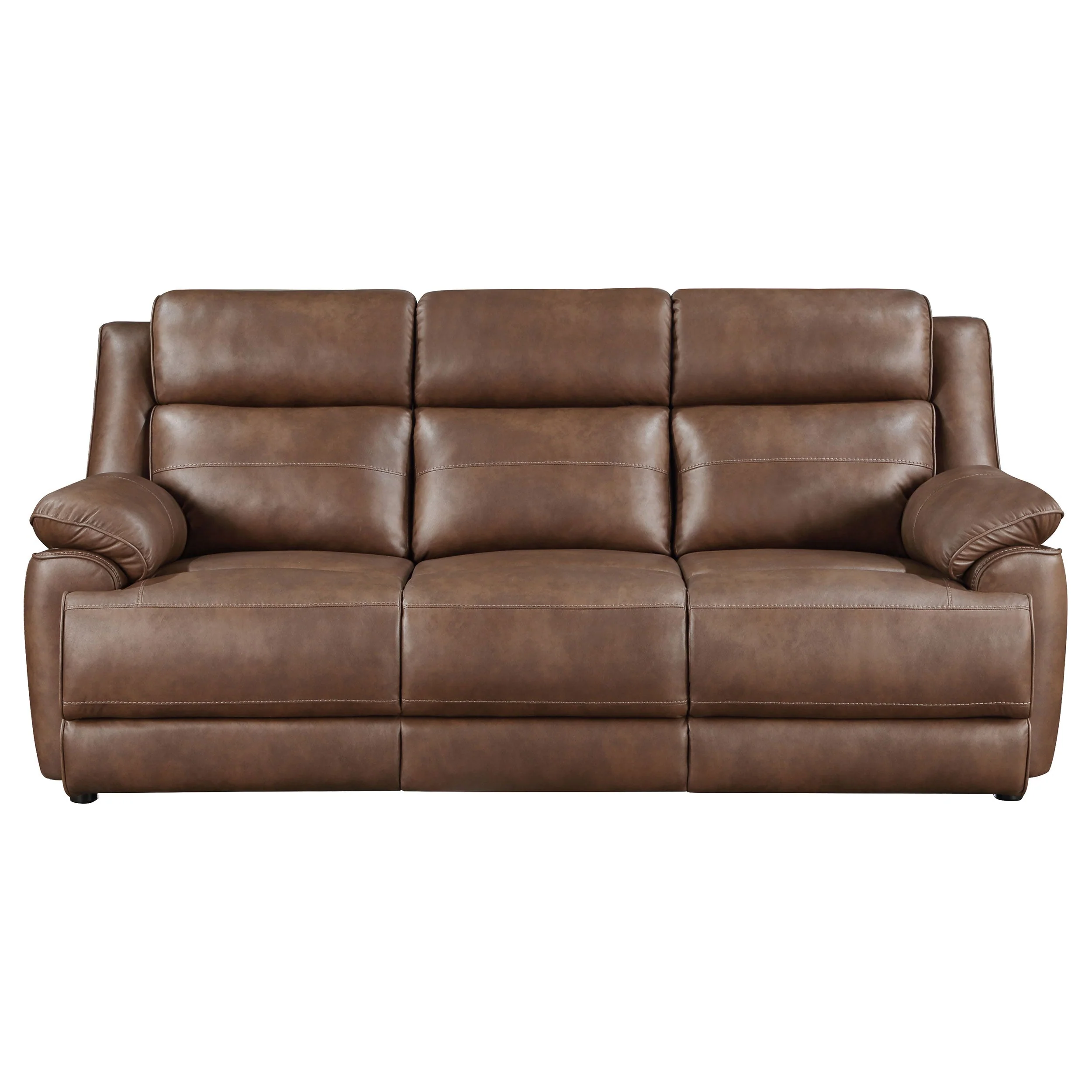 Ellington Upholstered Padded Arm Sofa Dark Brown - Image 4
