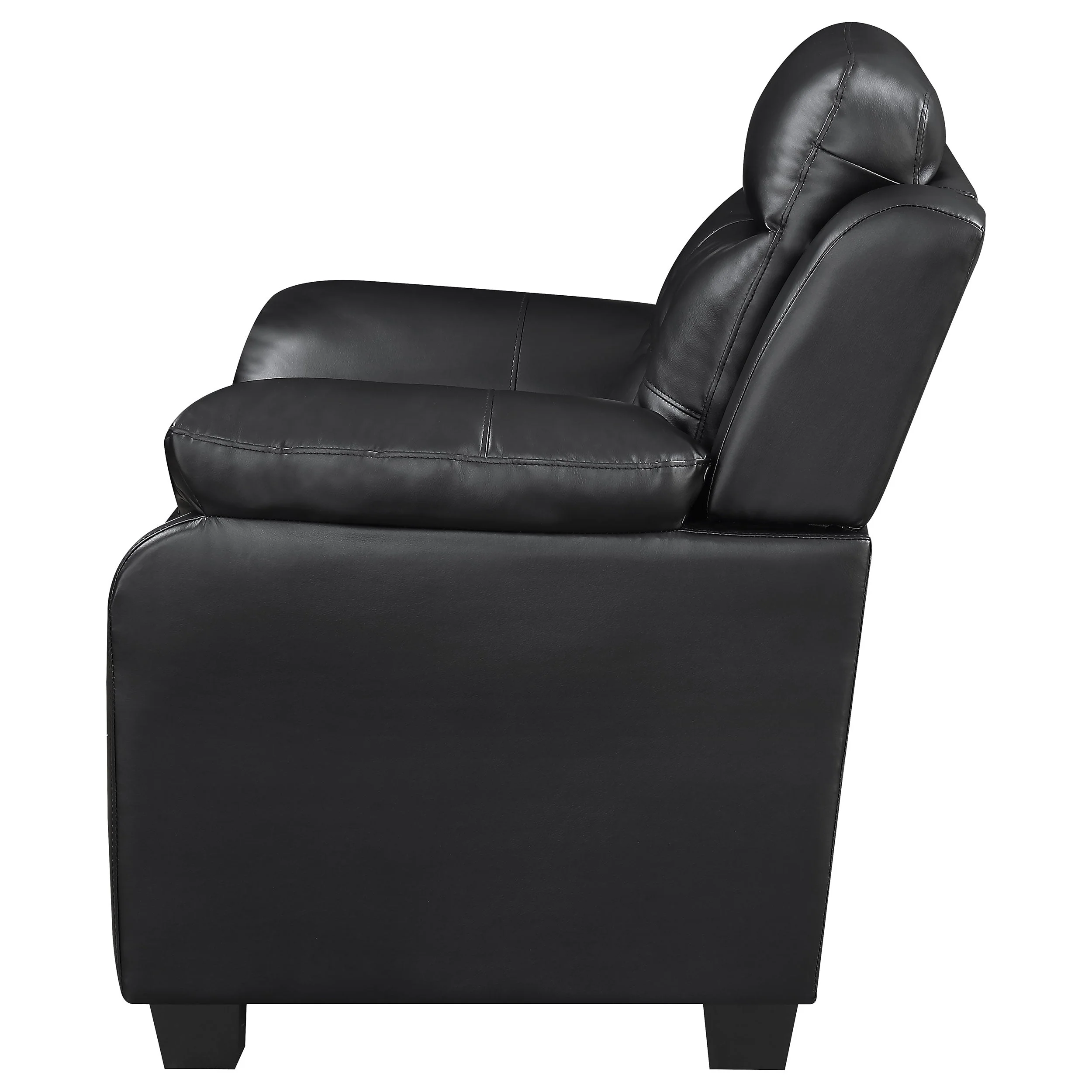 Finley Upholstered Padded Arm Tufted Loveseat Black - Image 6