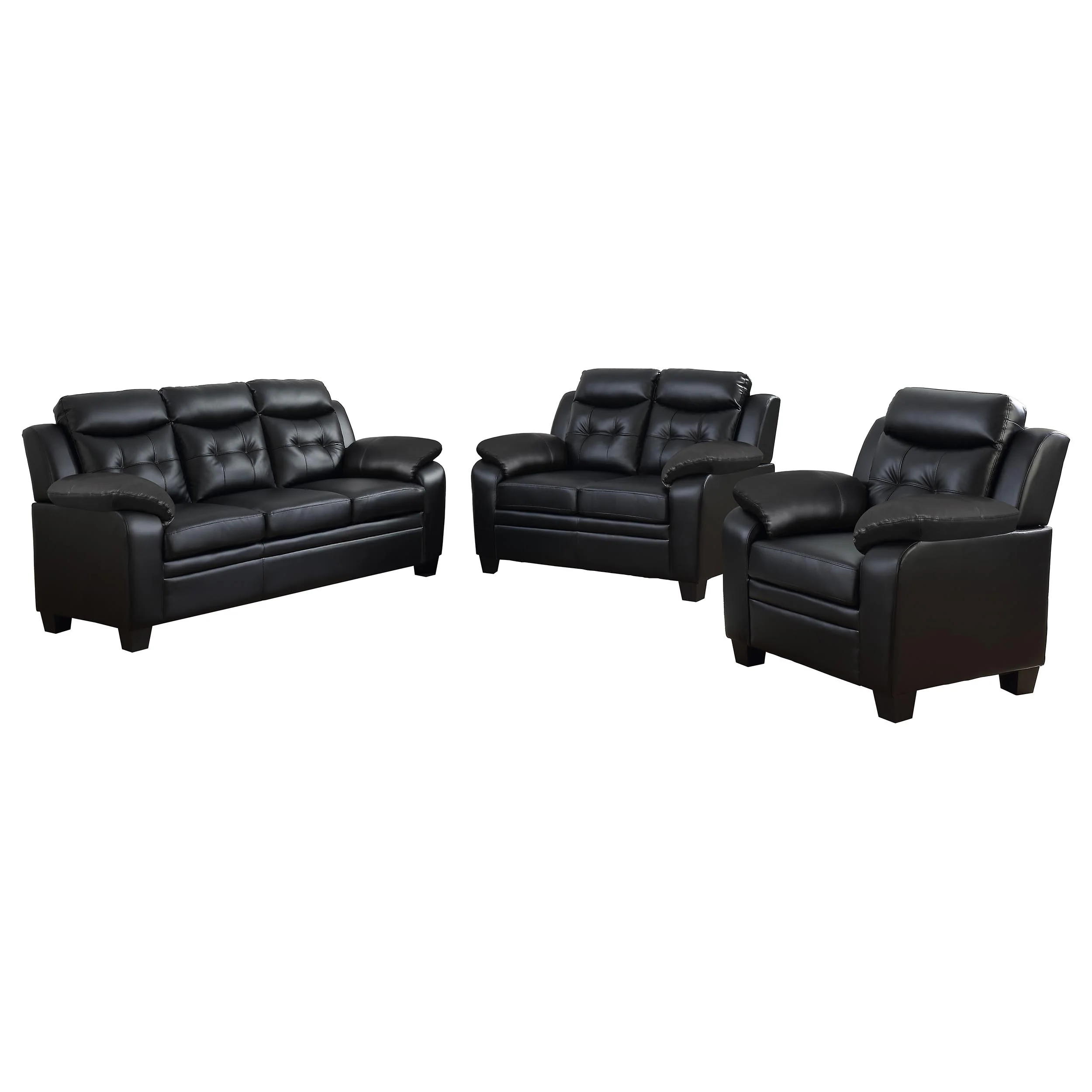 Finley Upholstered Padded Arm Tufted Sofa Set - Image 6