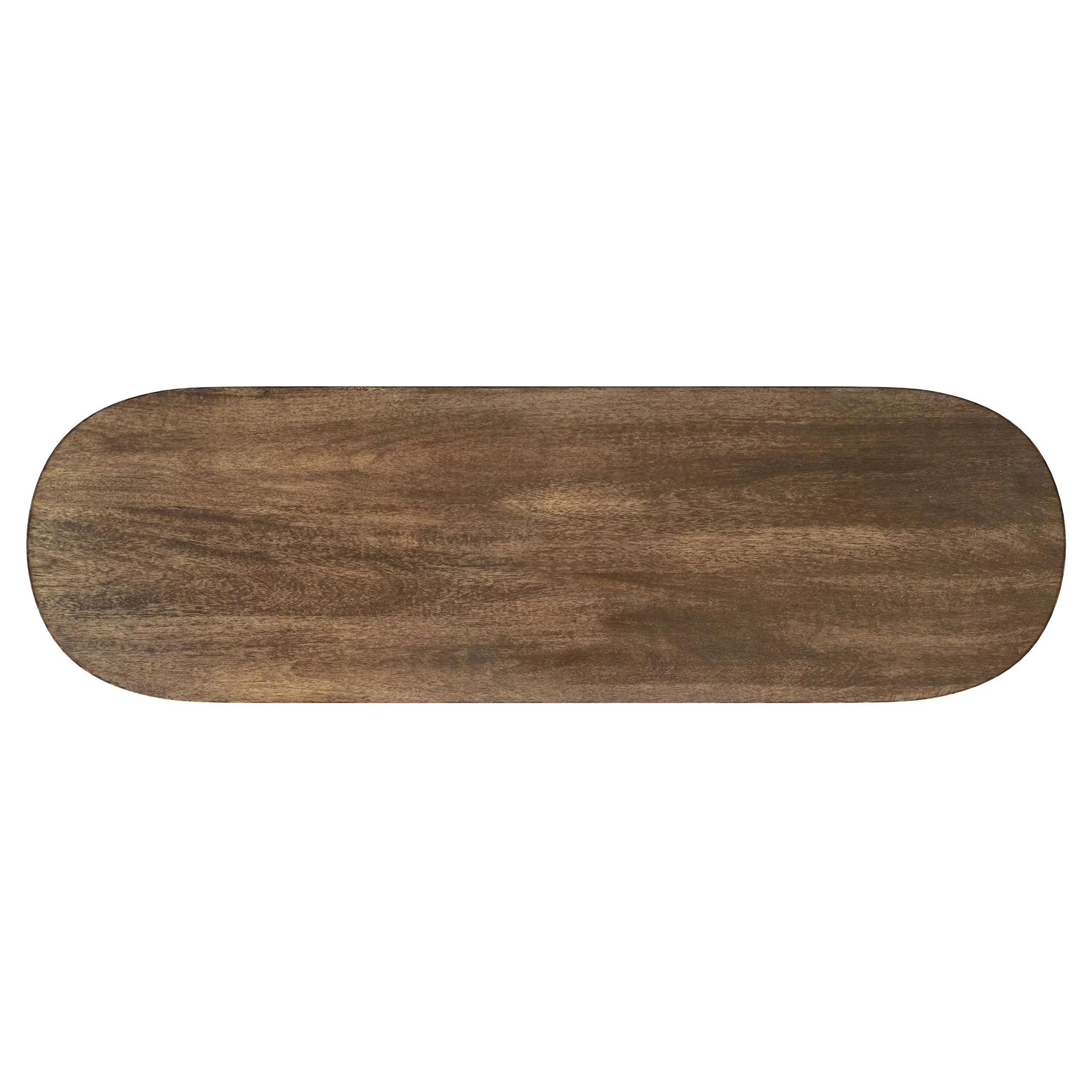 Fletcher Oval Solid Mango Wood Entryway Console Table Brown - Image 11