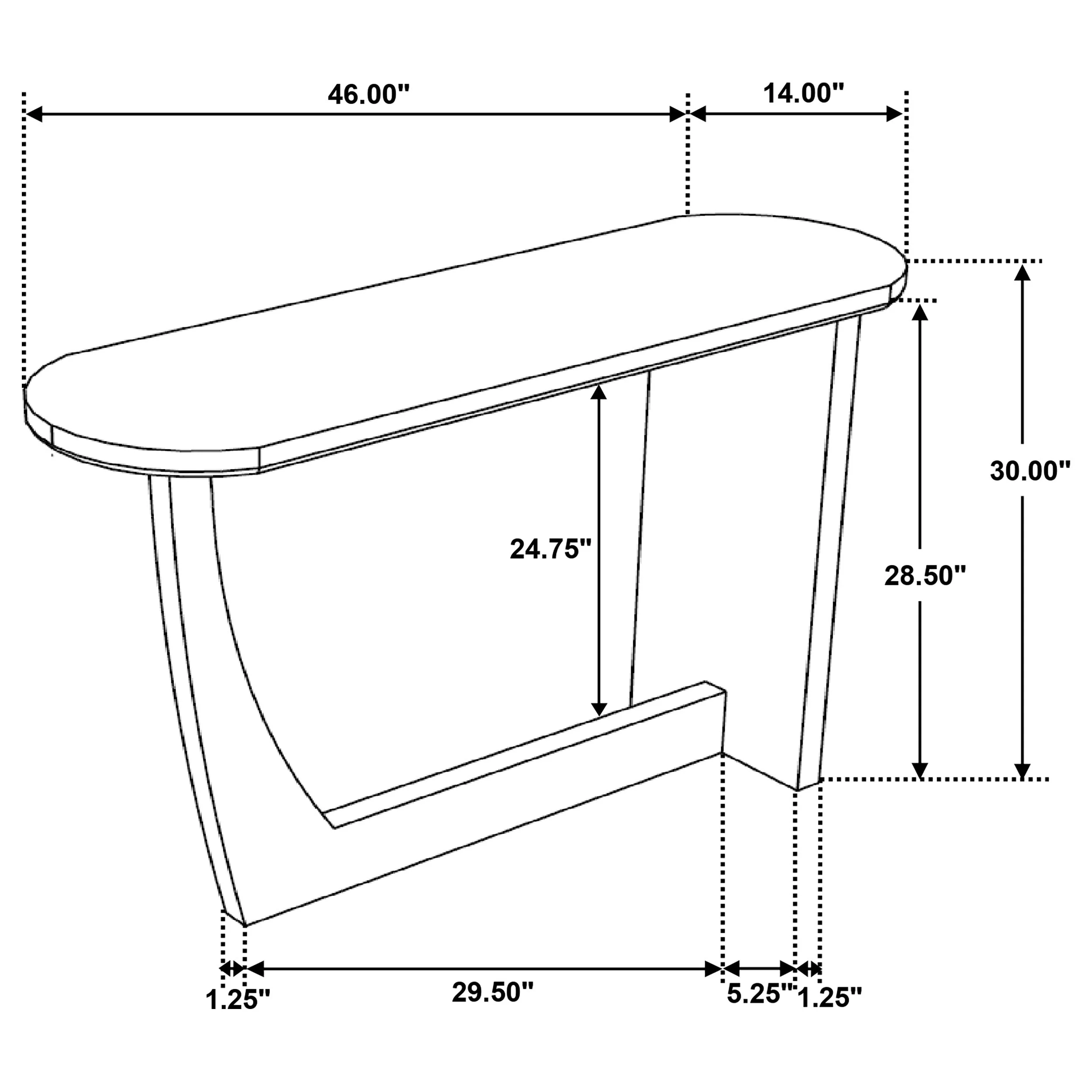 Fletcher Oval Solid Mango Wood Entryway Console Table Brown - Image 12