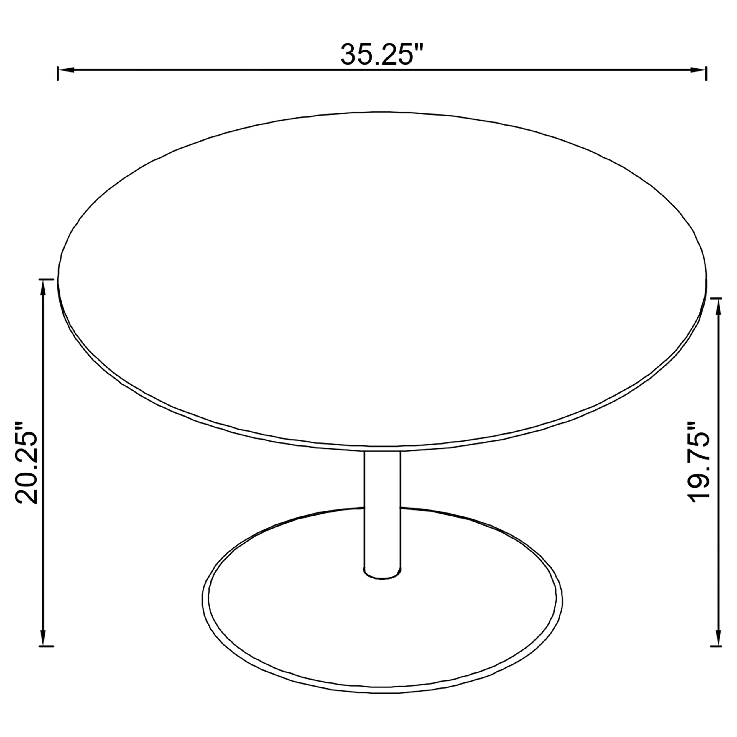 Ganso Round Metal Coffee Table With Tempered Glass Top Black - Image 5