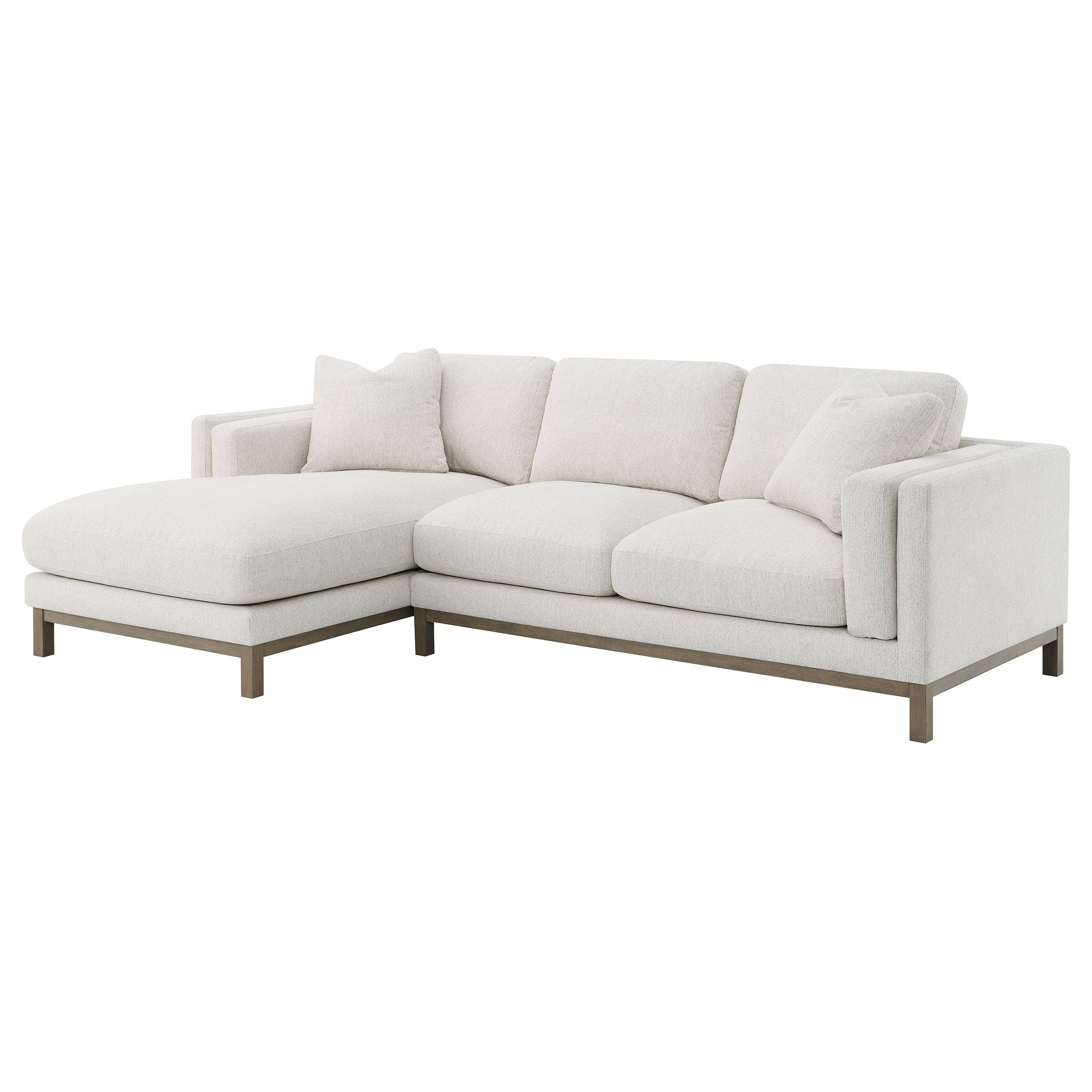 Geneva Boucle Upholstered Sectional Chaise Sofa Sand - Image 5