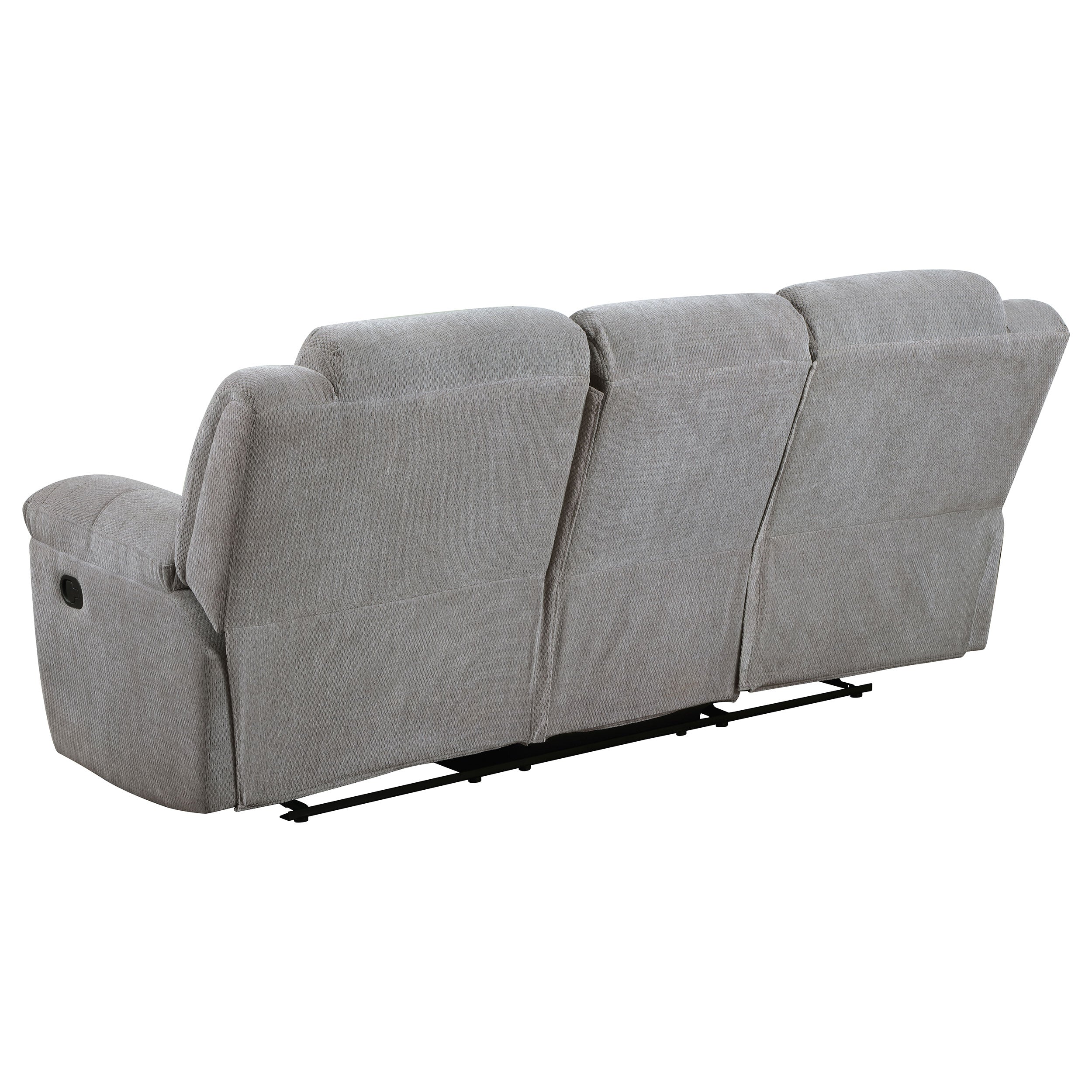Gilson Chenille Upholstered Reclining Sofa Set Grey - Image 12