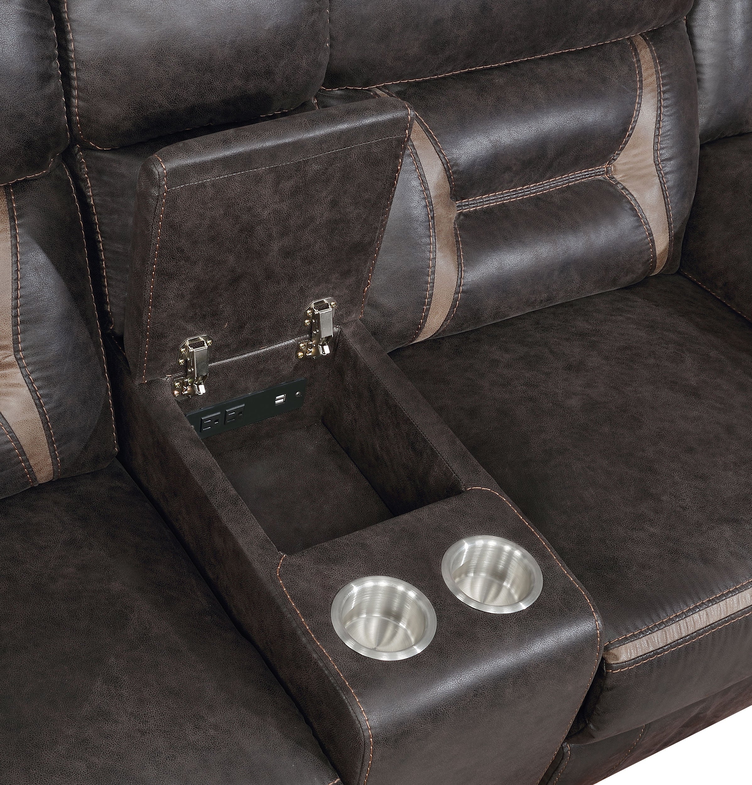 Greer Upholstered Motion Reclining Loveseat - Image 12