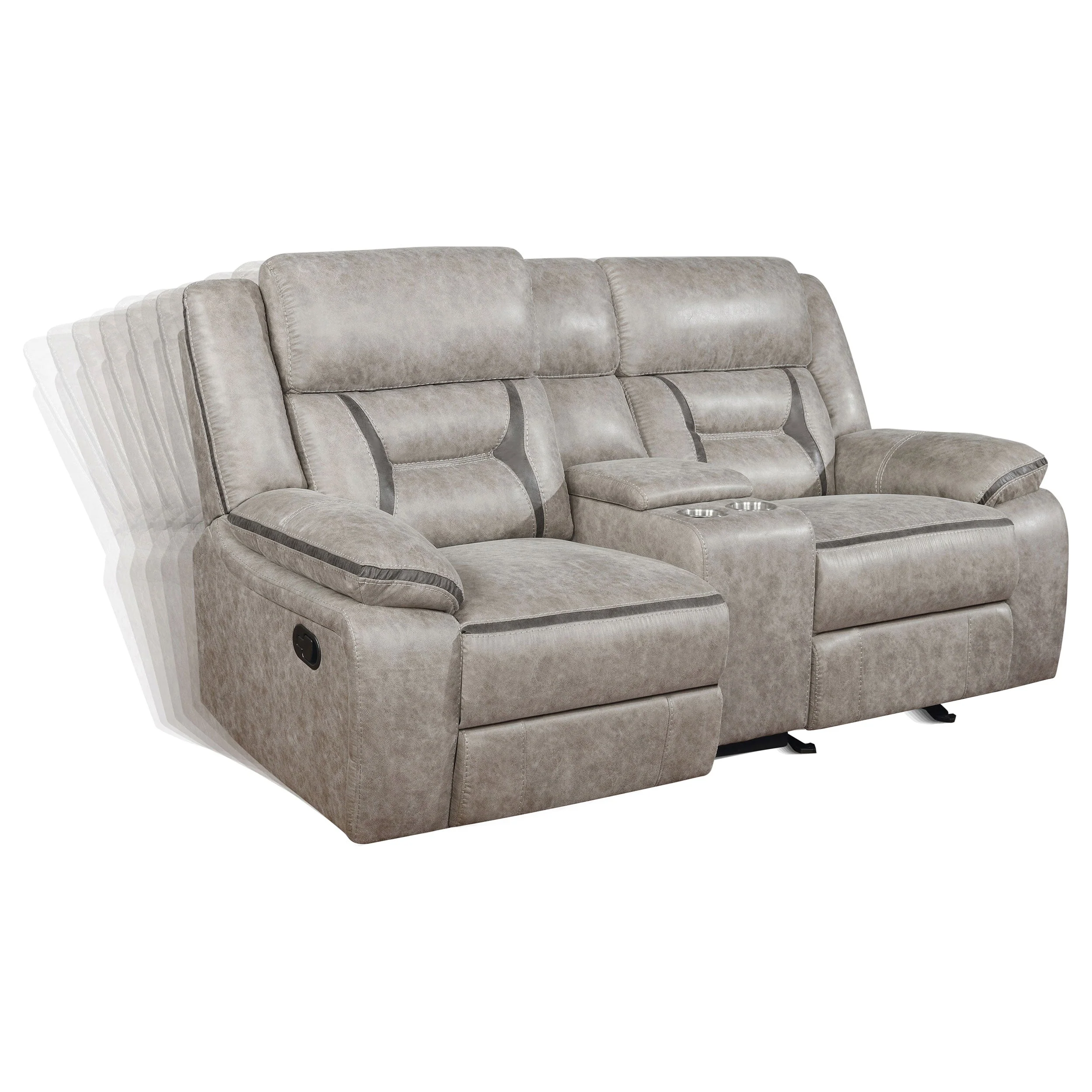 Greer Upholstered Reclining Sofa Set - Image 30
