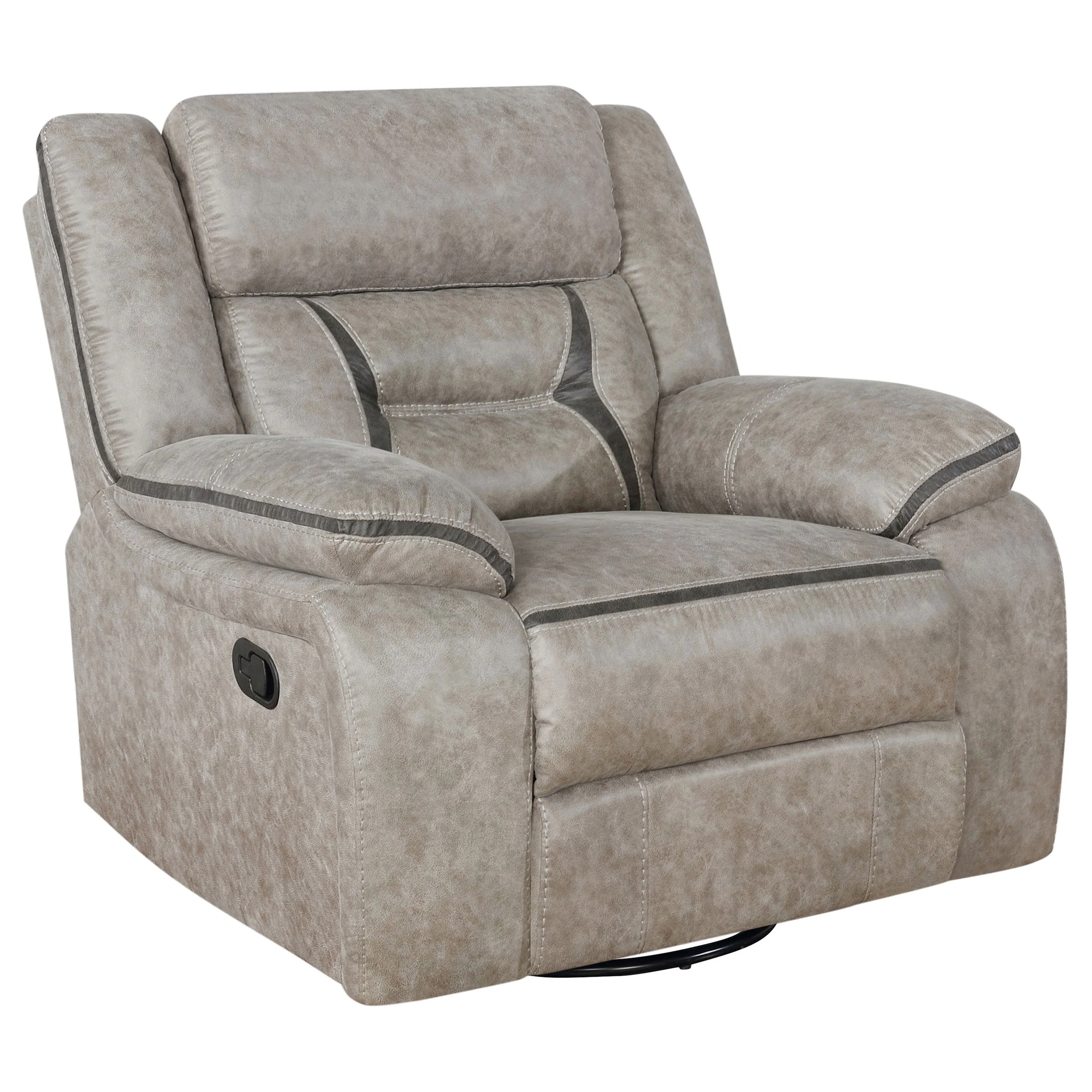 Greer Upholstered Swivel Glider Recliner Chair - Image 3