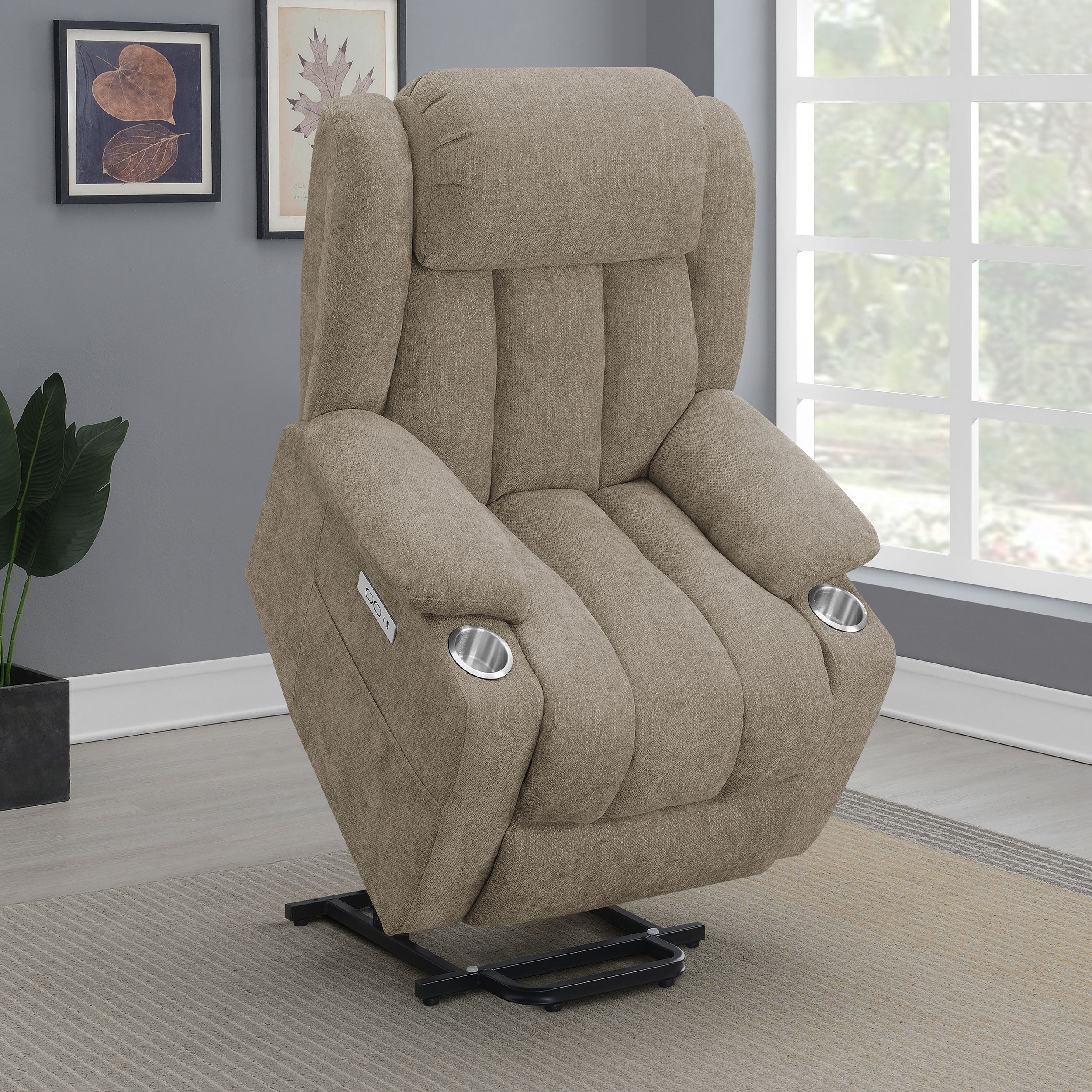 Houston Upholstered Power Lift Recliner Chair - Image 18