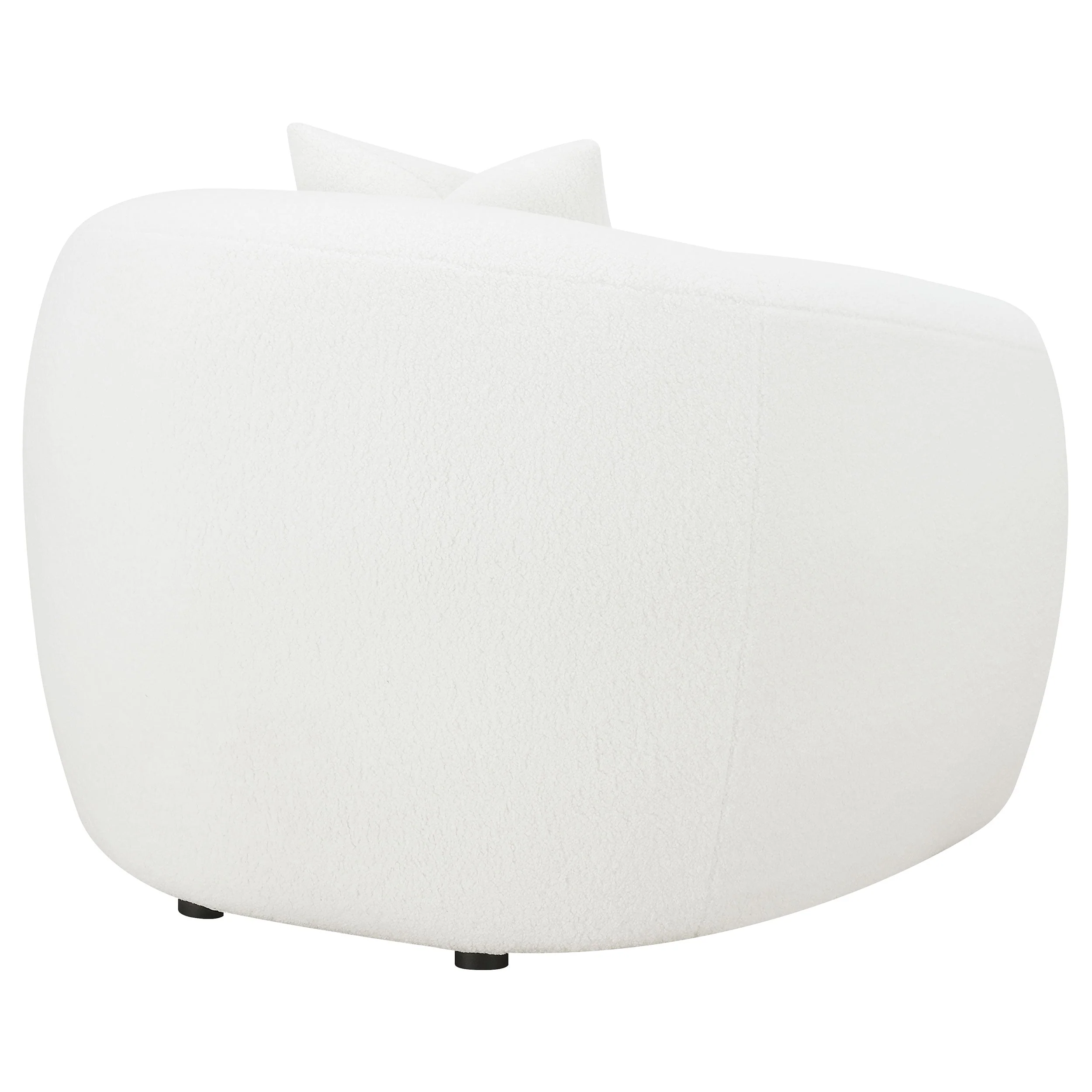 Isabella Faux Sheepskin Upholstered Accent Chair Natural - Image 8