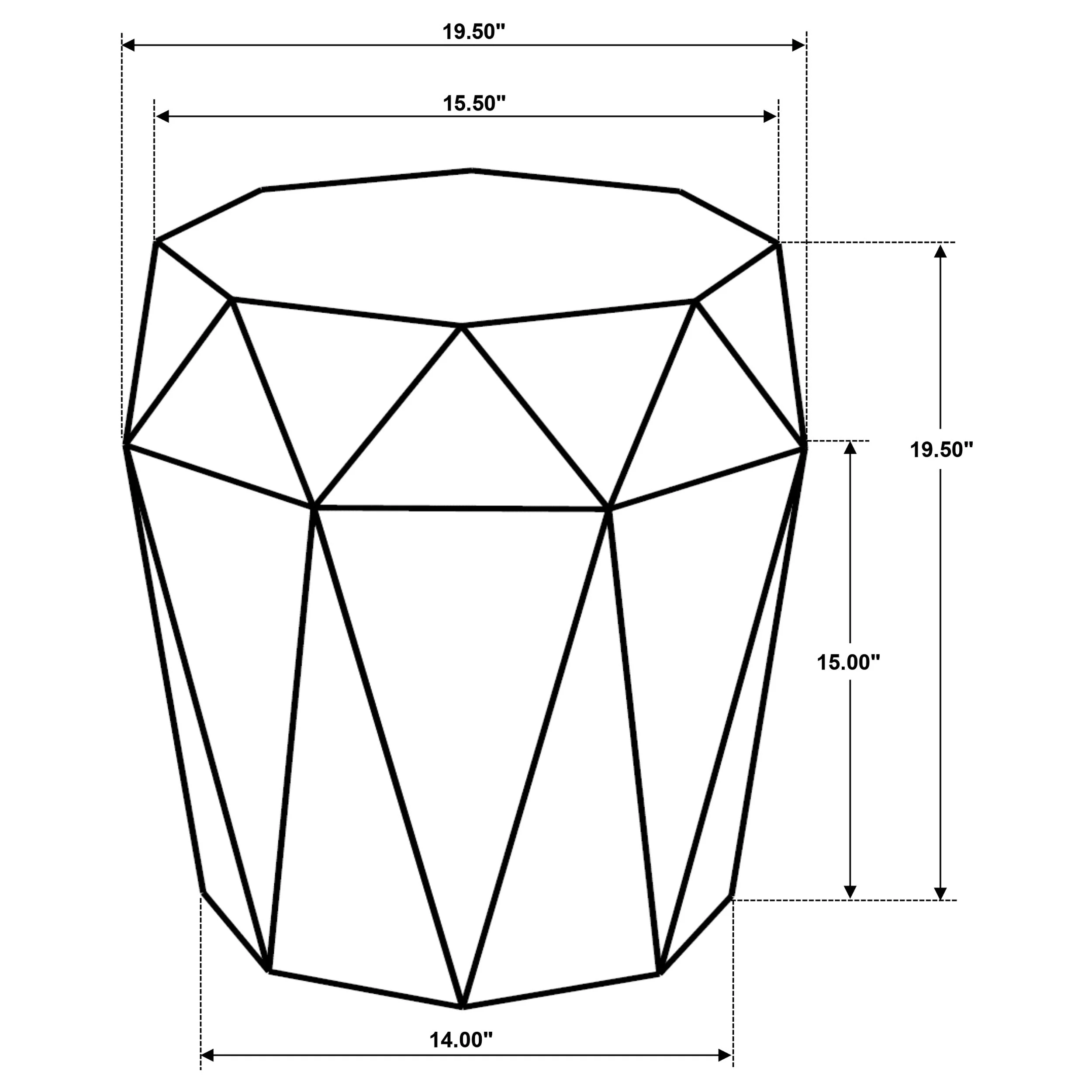 Jacinto Octagonal Solid Wood Side Table - Image 11