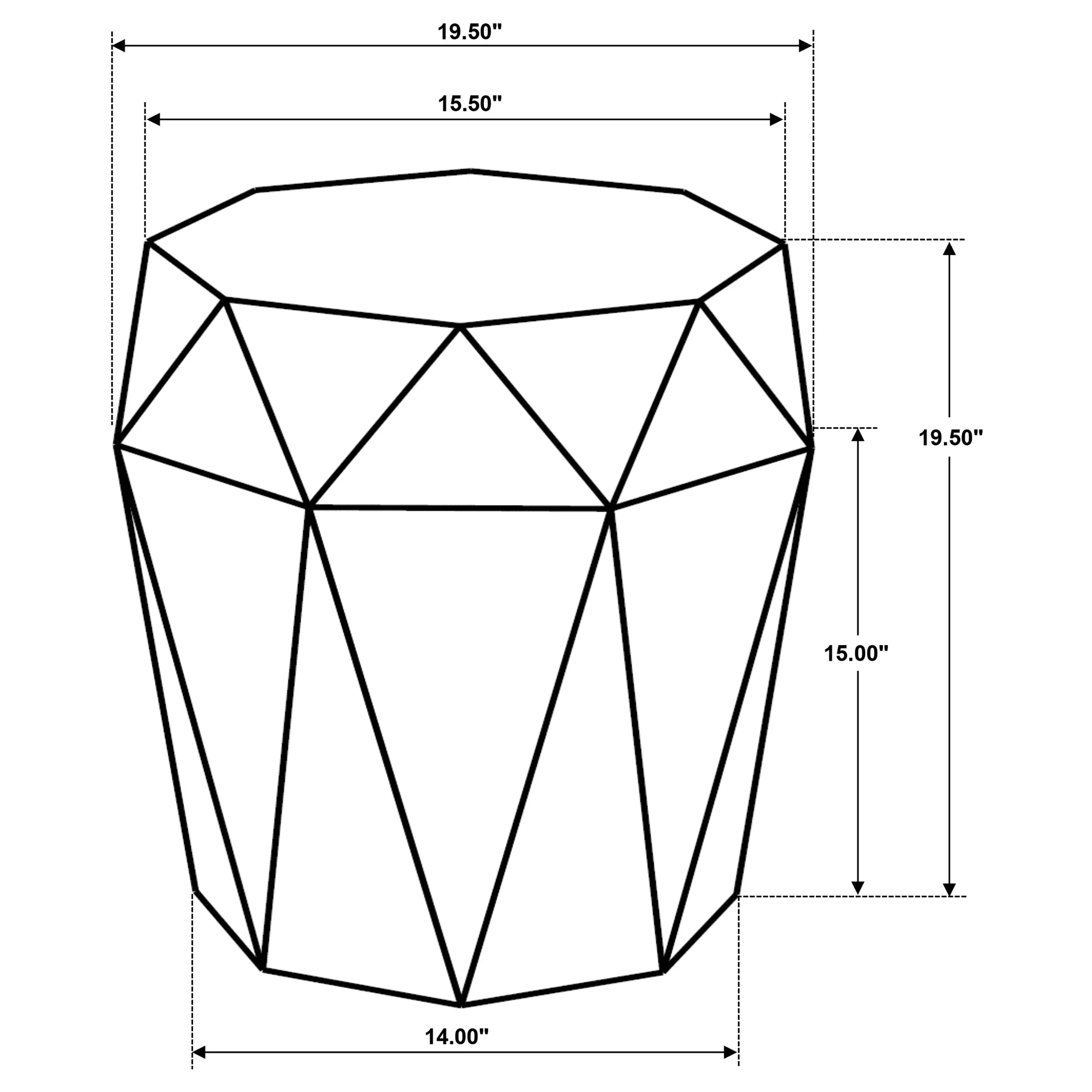 Jacinto Octagonal Solid Wood Side Table - Image 12