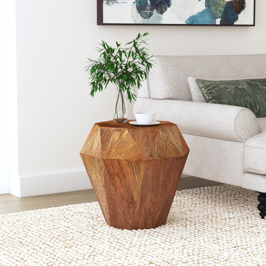 Jacinto Octagonal Solid Wood Side Table - Image 2