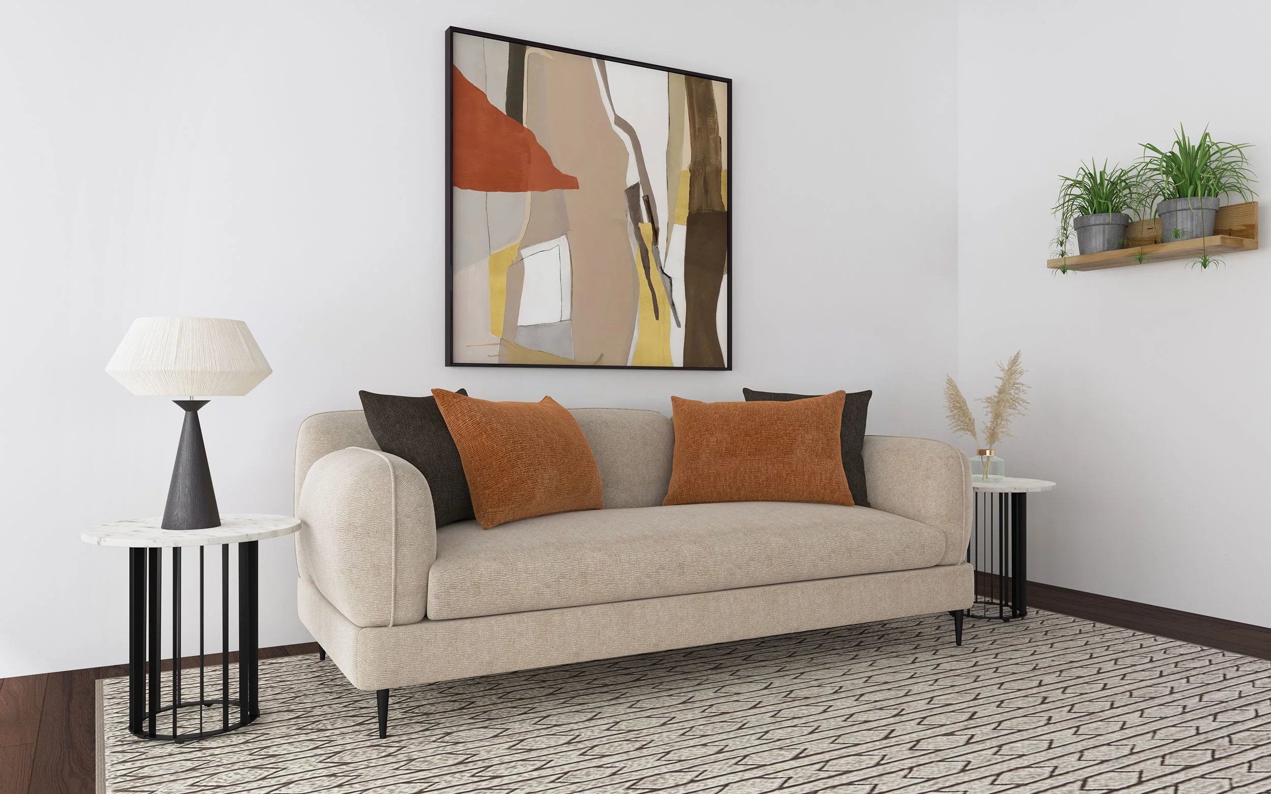 Jade Chenille Upholstered Sculpted Track Arm Sofa - Image 5