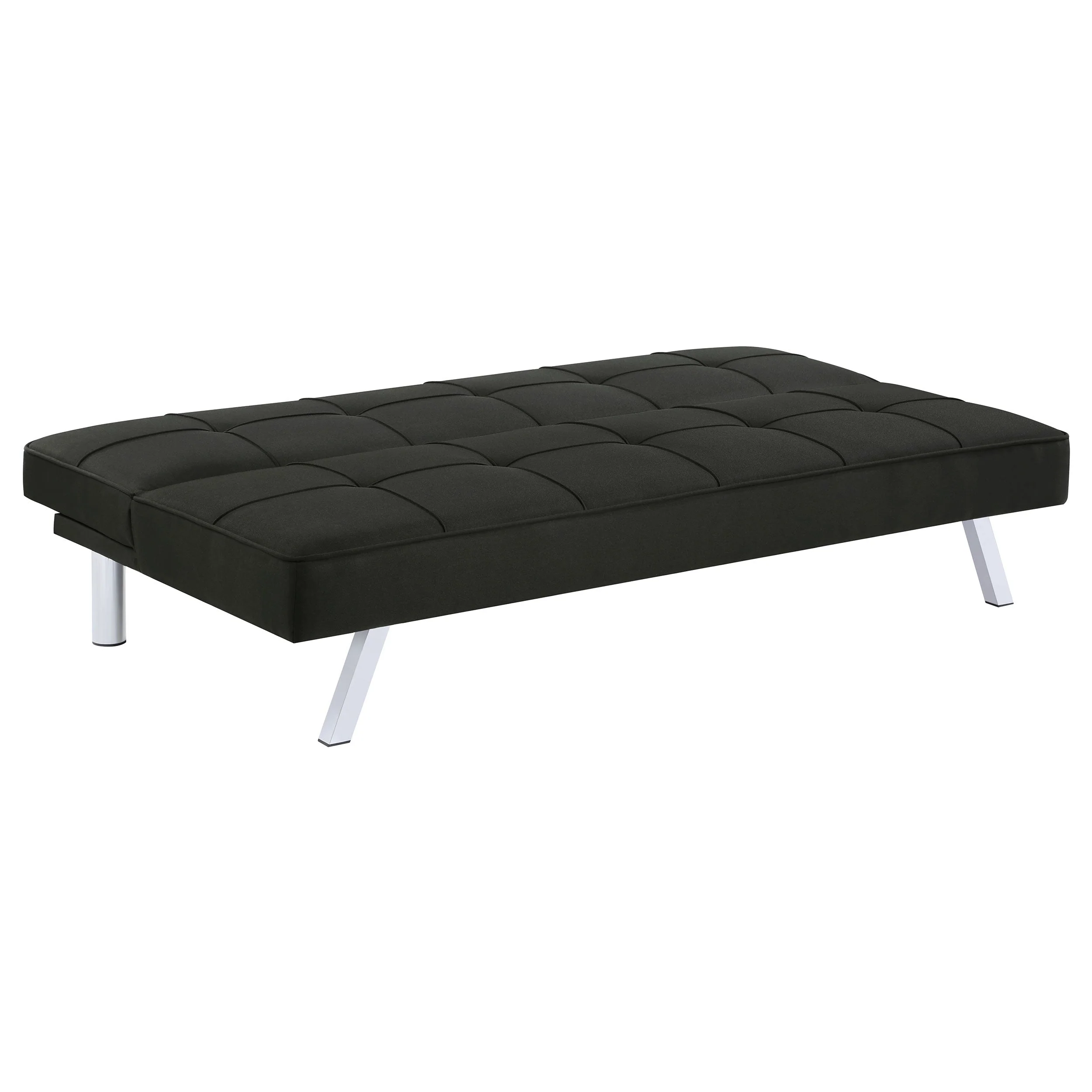 Joel Upholstered Tufted Convertible Sofa Bed Black - Image 5