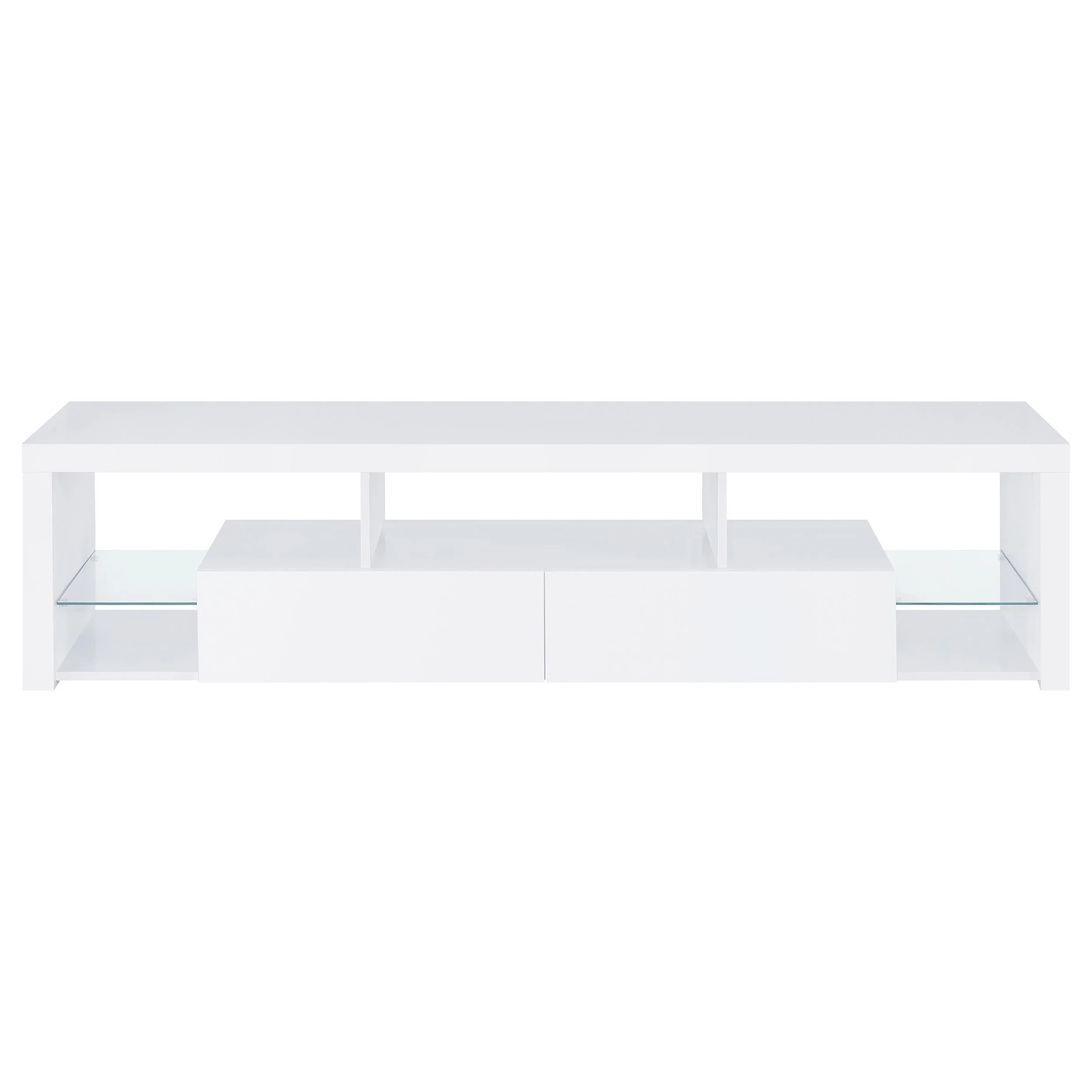 Jude 2-drawer Engineered Wood 71-inch TV Stand High Gloss White - Image 5