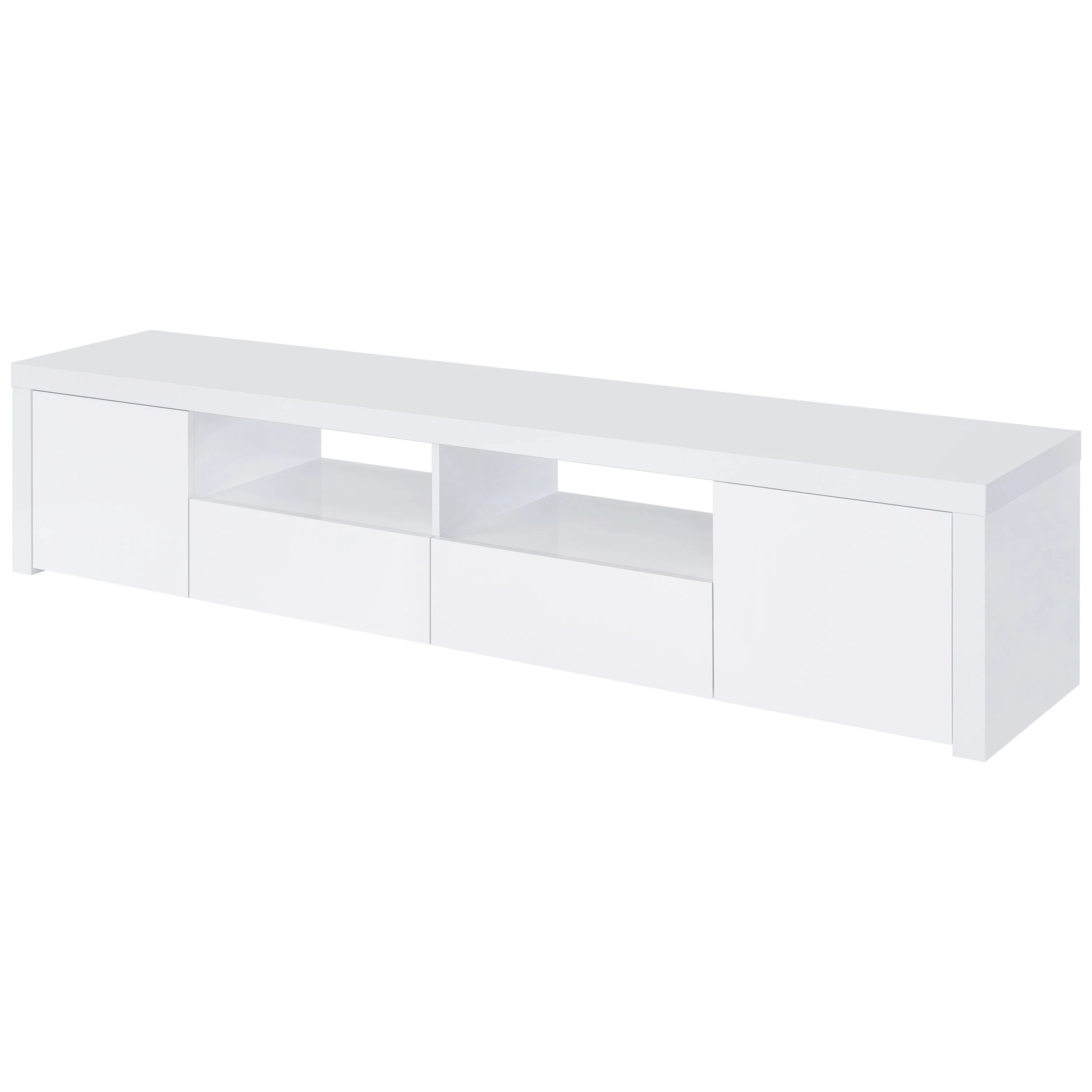 Jude 2-door Engineered Wood 79-inch TV Stand High Gloss White - Image 6