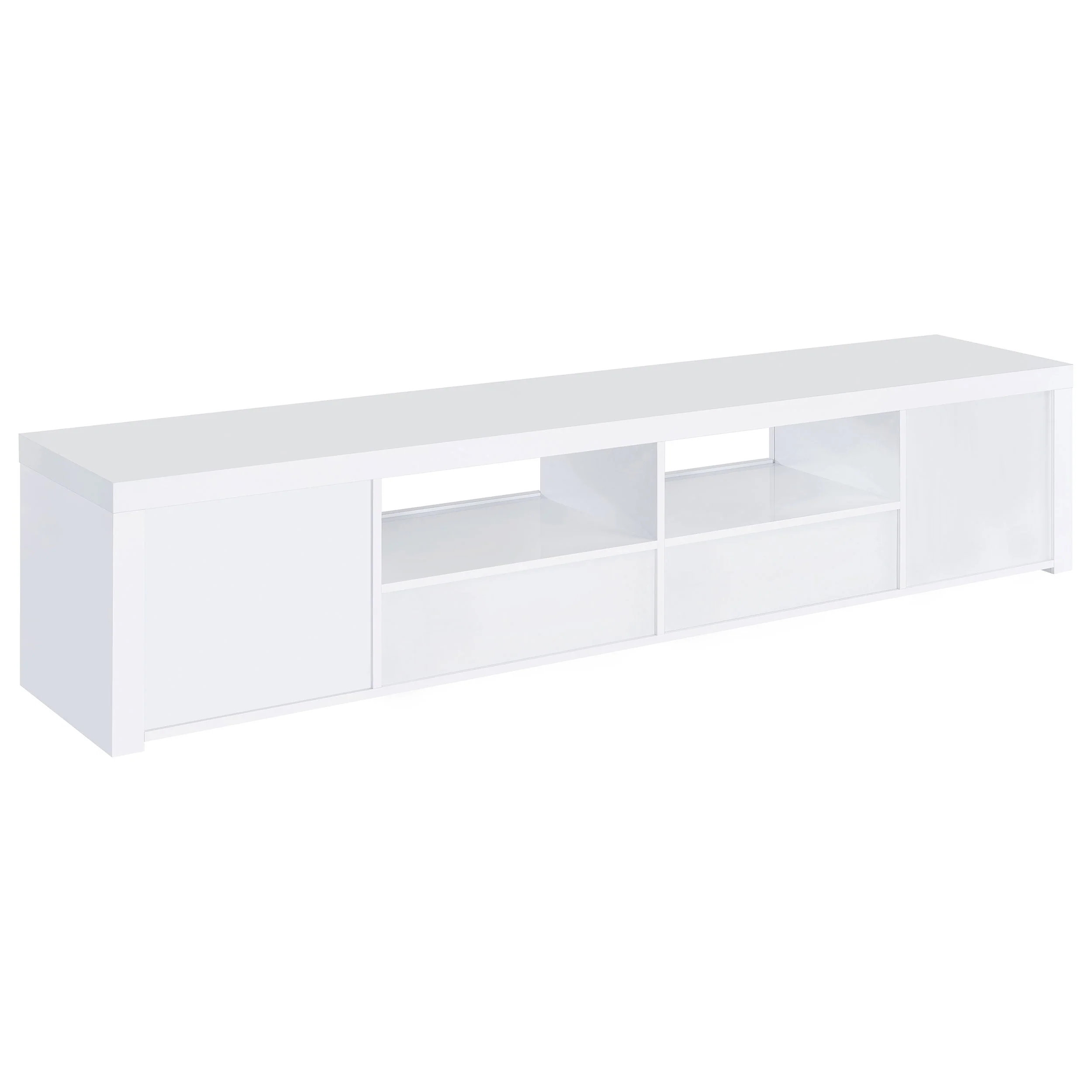 Jude 2-door Engineered Wood 79-inch TV Stand High Gloss White - Image 8