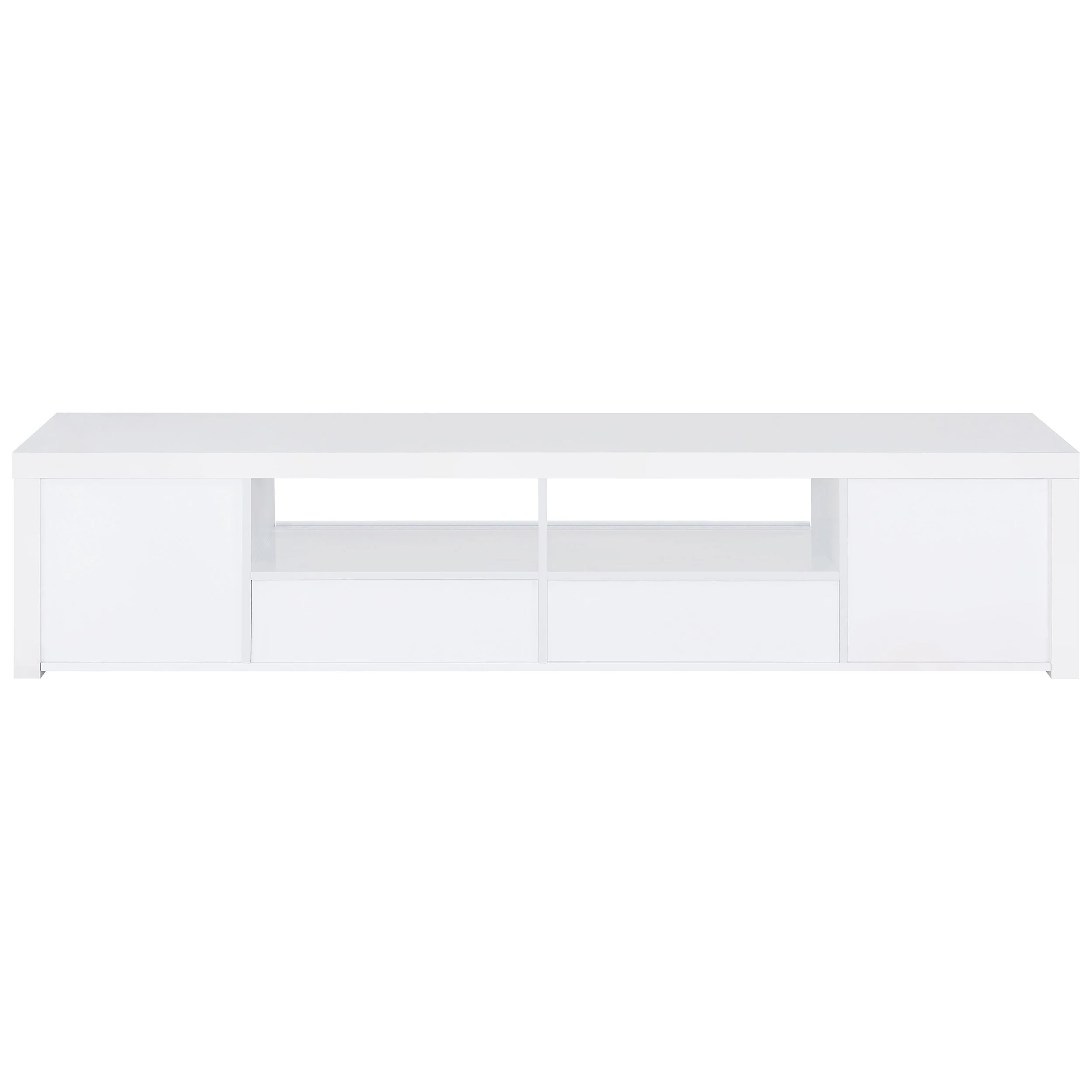 Jude 2-door Engineered Wood 79-inch TV Stand High Gloss White - Image 9