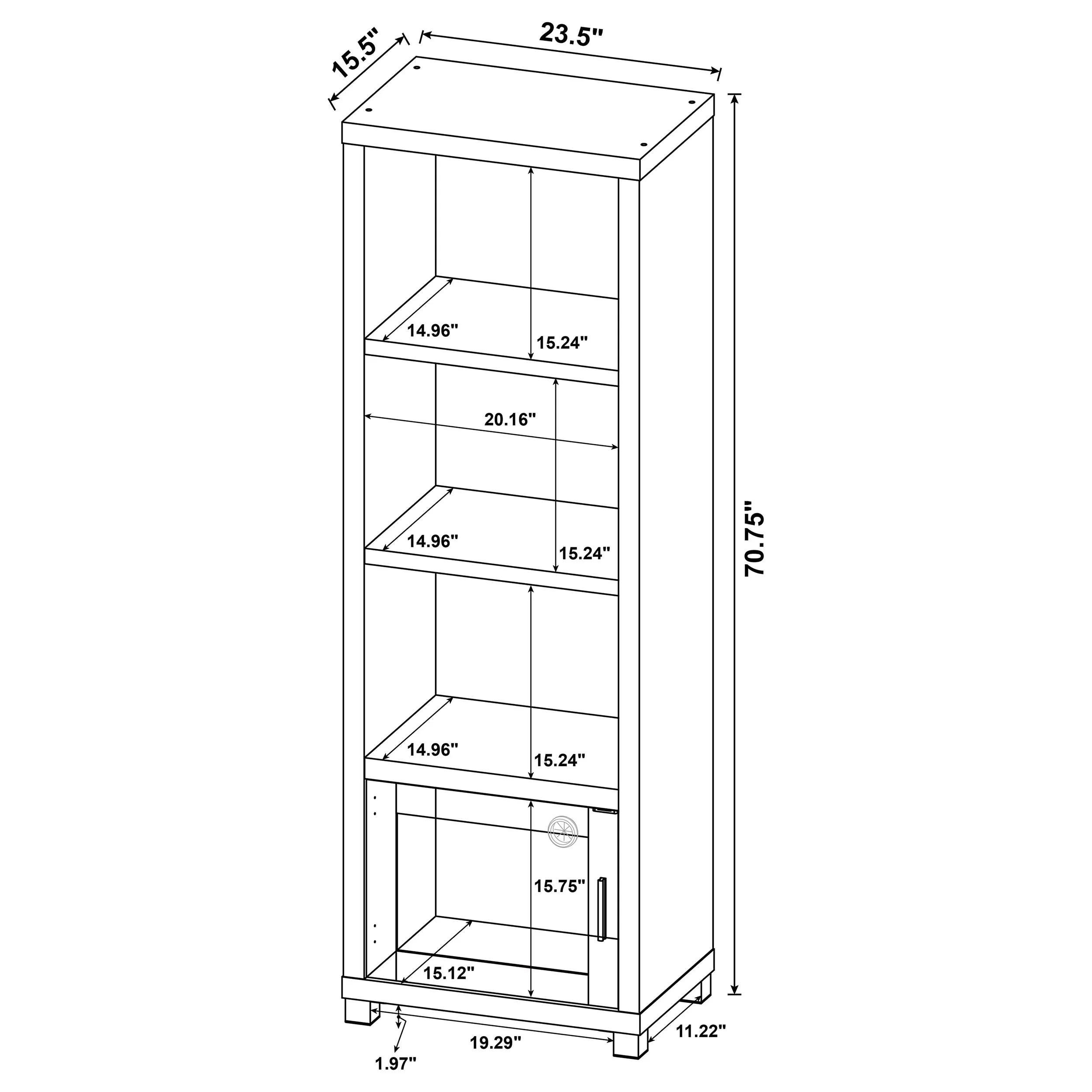 Jupiter 3-shelf Engineered Wood Media Tower Black - Image 10