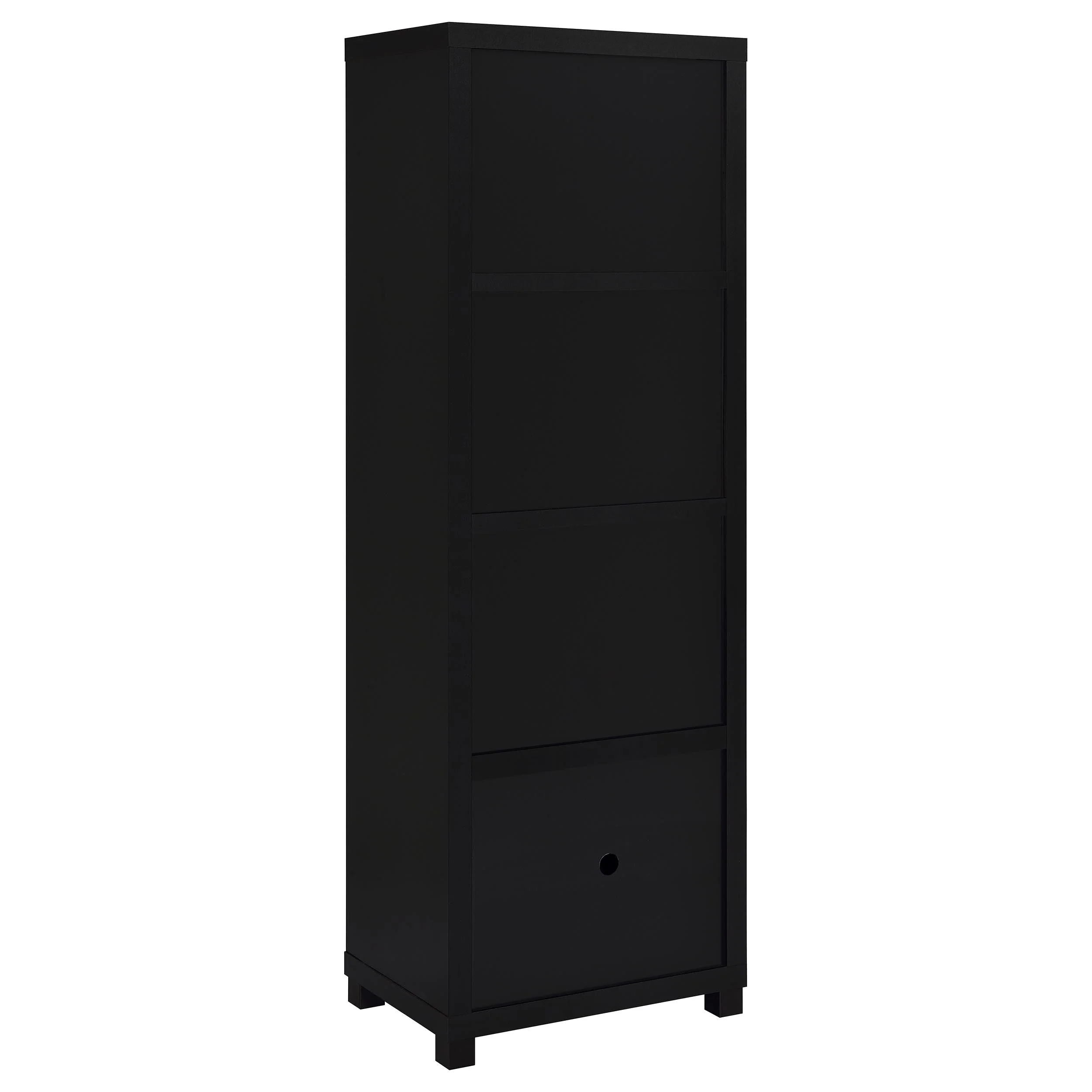 Jupiter 3-shelf Engineered Wood Media Tower Black - Image 7