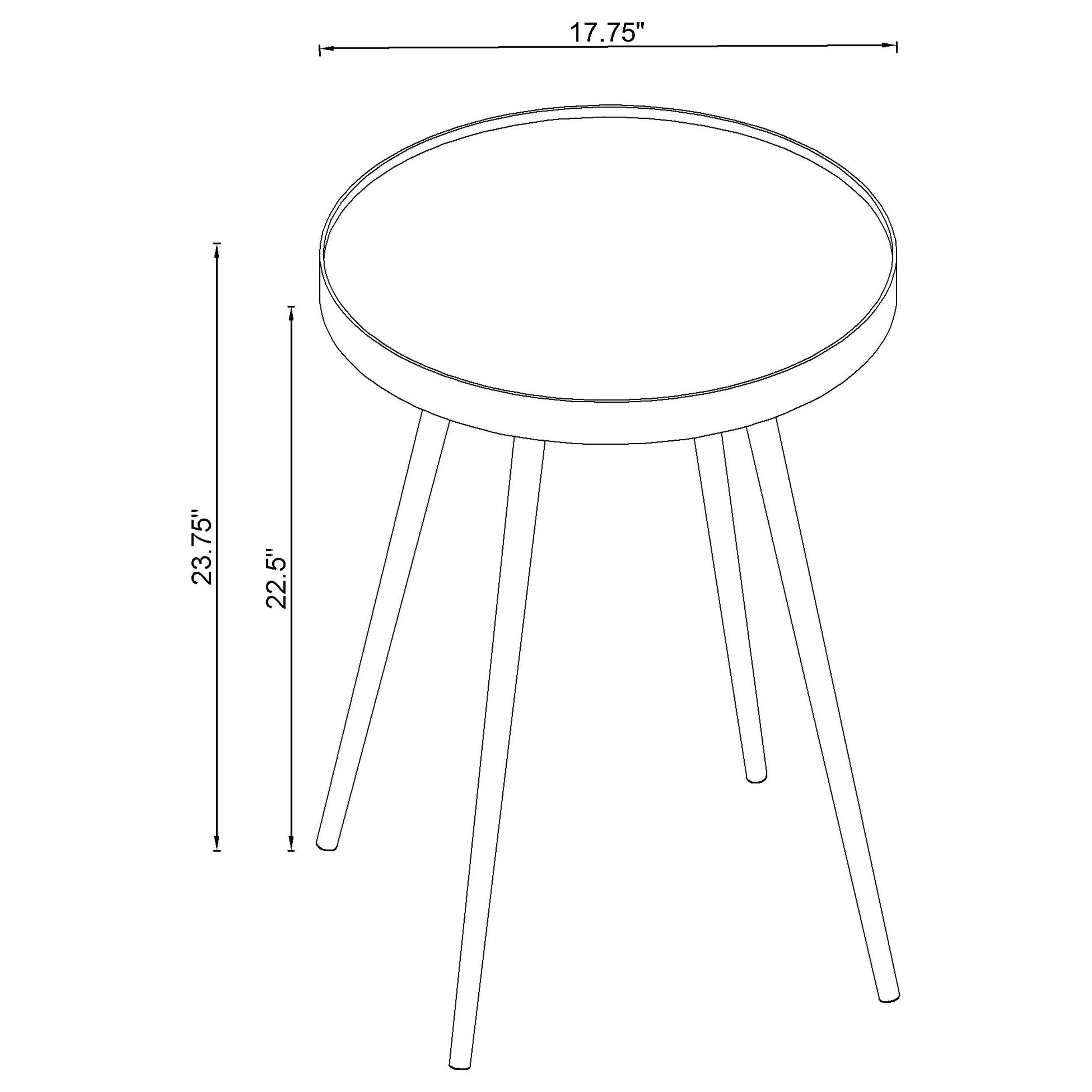 Kaelyn Round Coffee and End Table Set Gold - Image 11