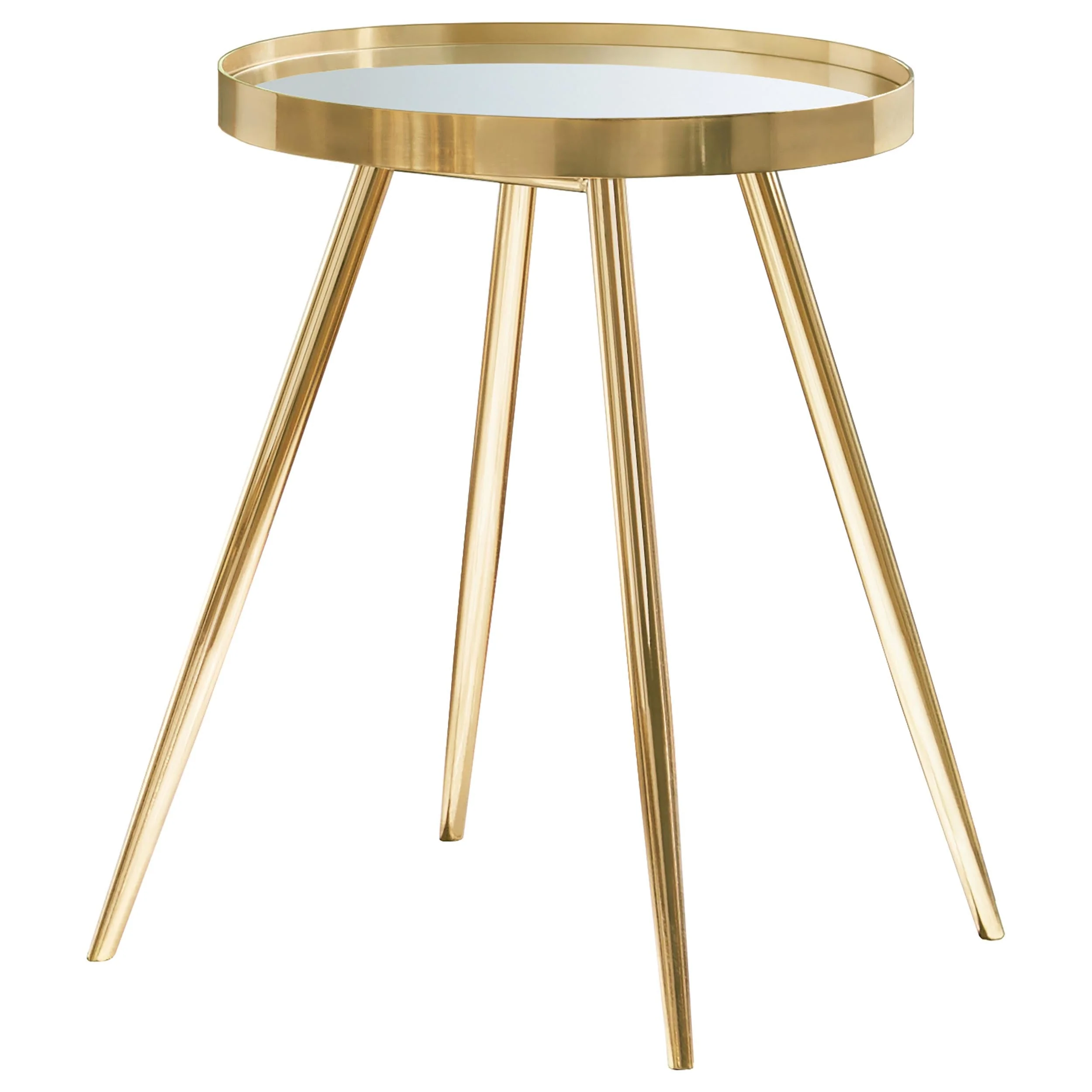 Kaelyn Round Coffee and End Table Set Gold - Image 8