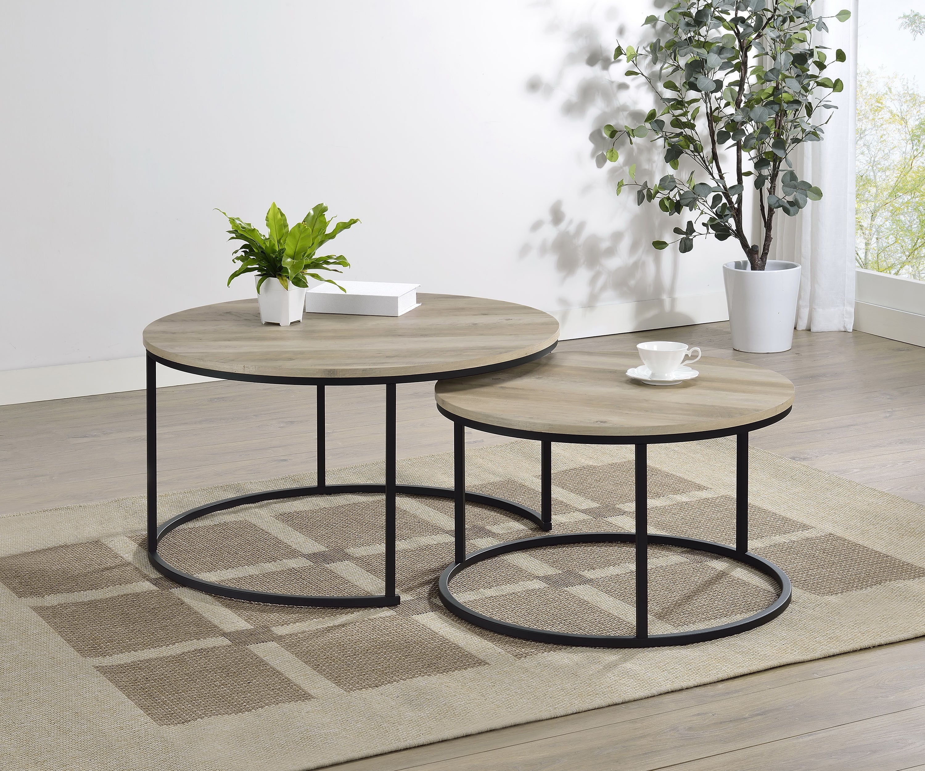 Lainey Round Faux Marble Nesting Coffee Table - Image 9
