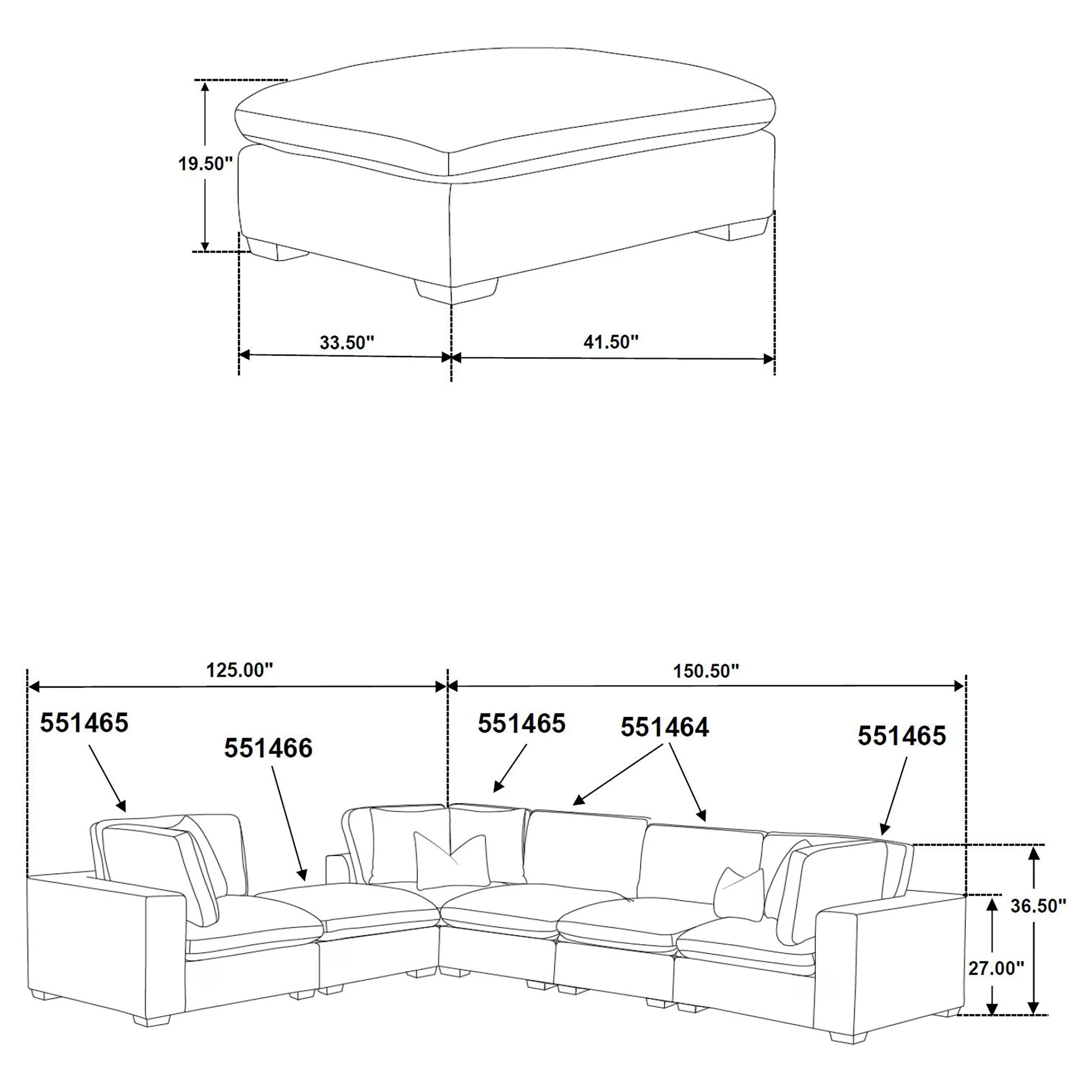 Lakeview Upholstered Modular Sectional Sofa - Image 69